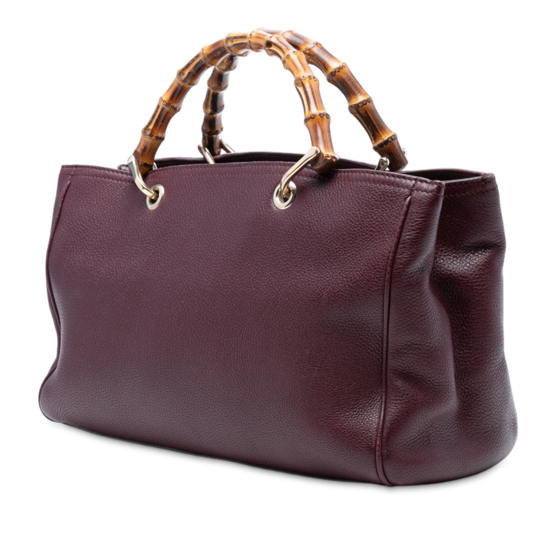 Gucci Medium Calfskin Bamboo Shopper Satchel