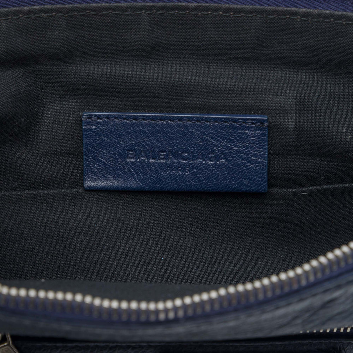 Balenciaga Lambskin Motocross Giant 12 Zip Around Flat Clutch