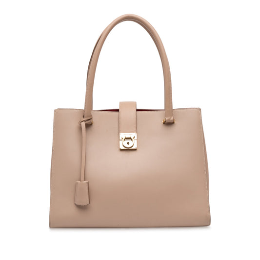 Ferragamo Leather Gancini Marlene Tote