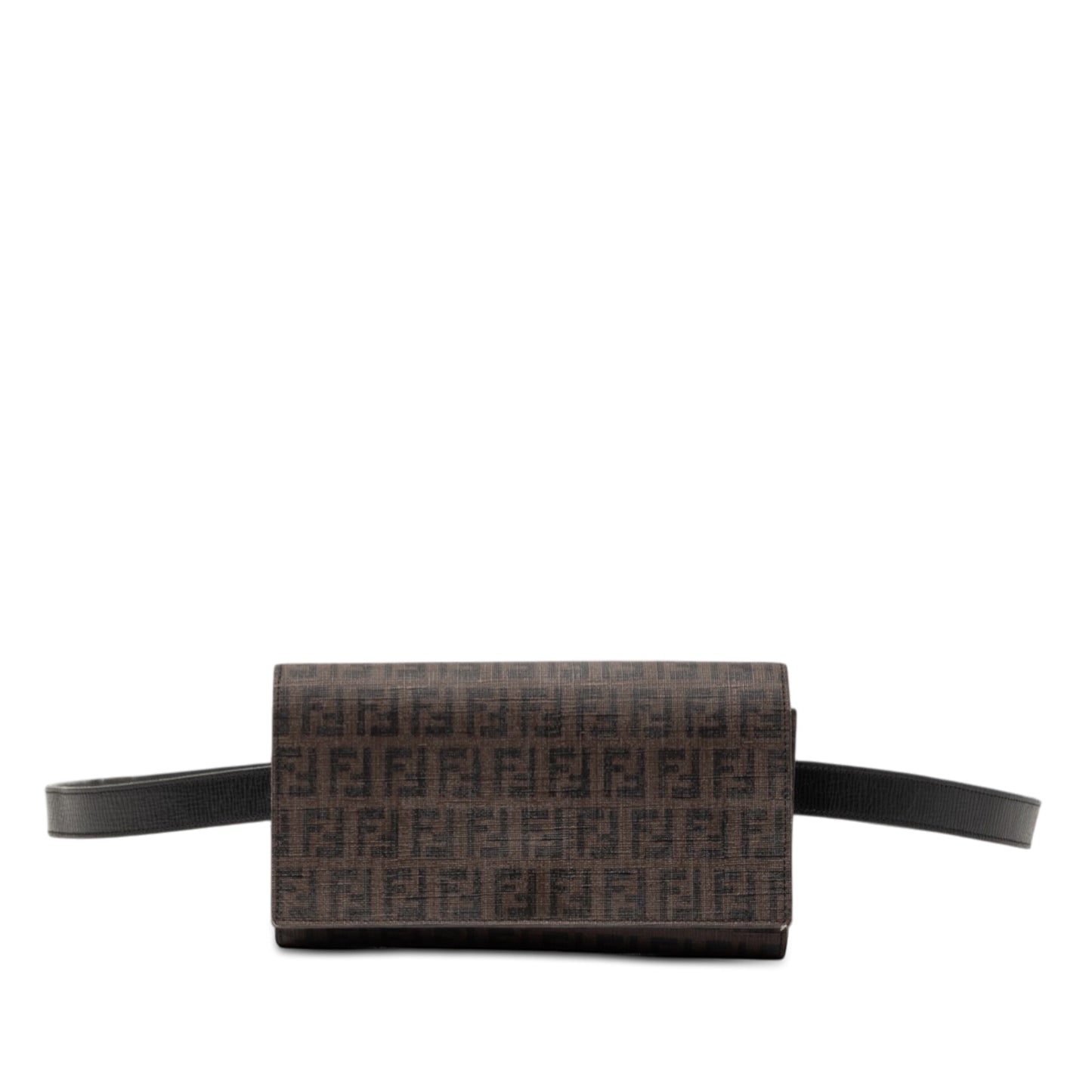 Fendi Zucchino Coated Canvas Flap Belt Bag