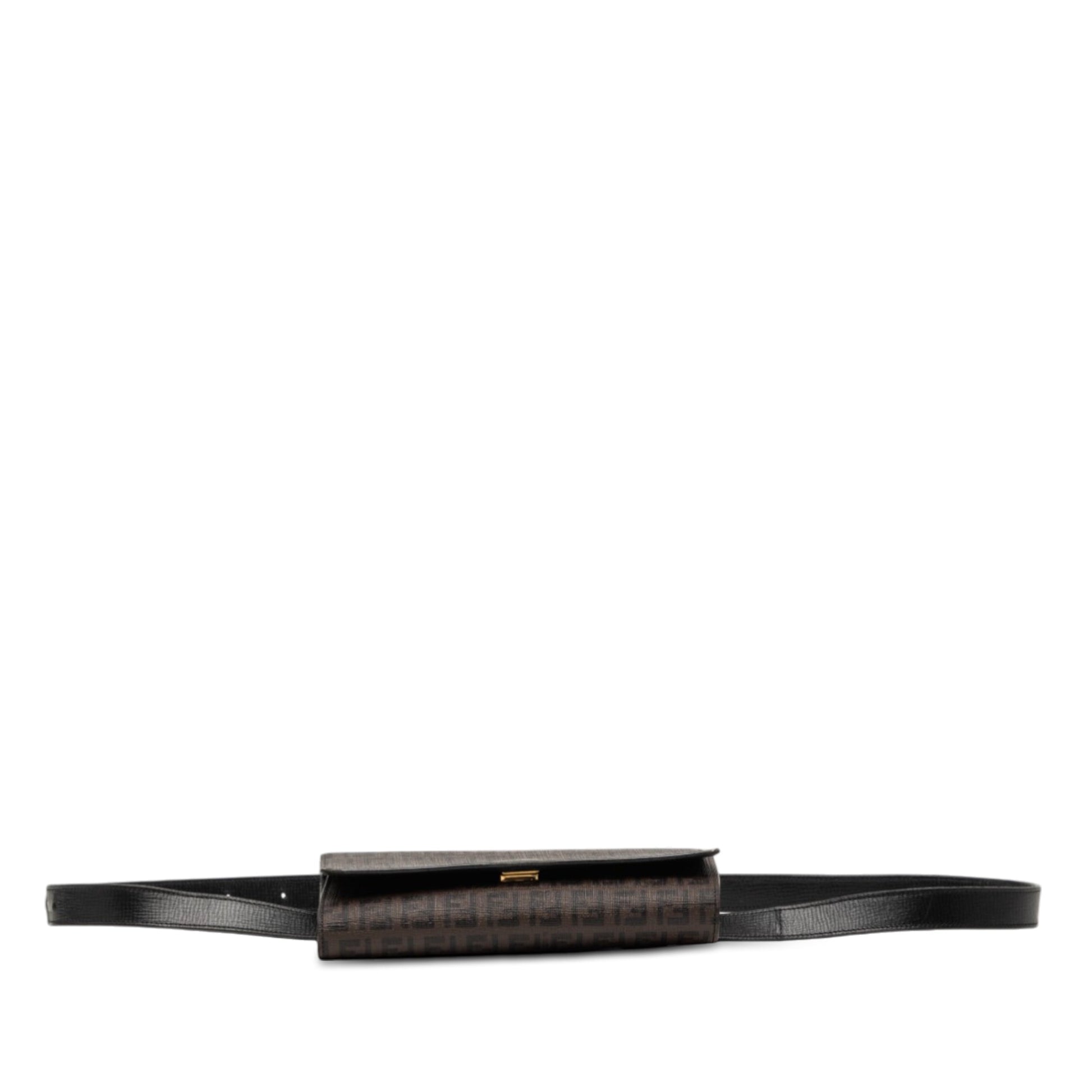 Fendi Zucchino Coated Canvas Flap Belt Bag