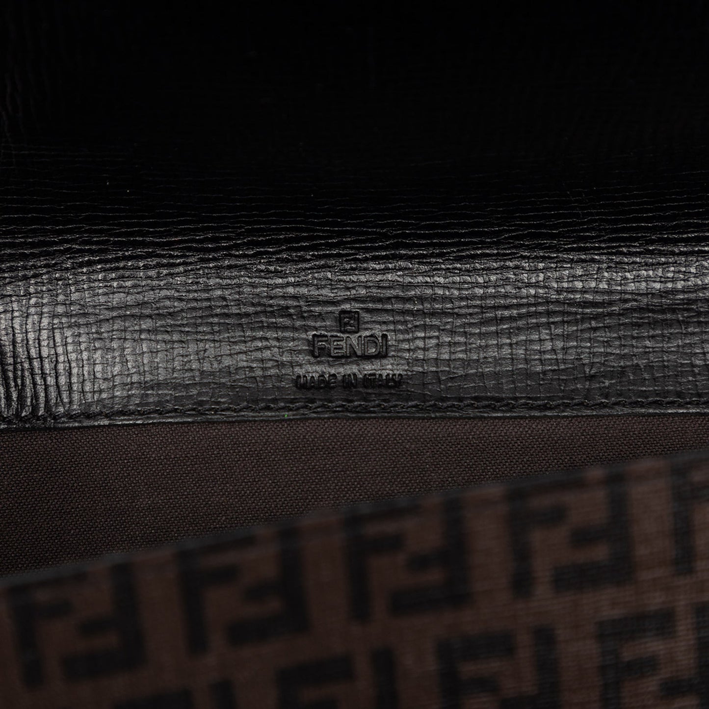 Fendi Zucchino Coated Canvas Flap Belt Bag