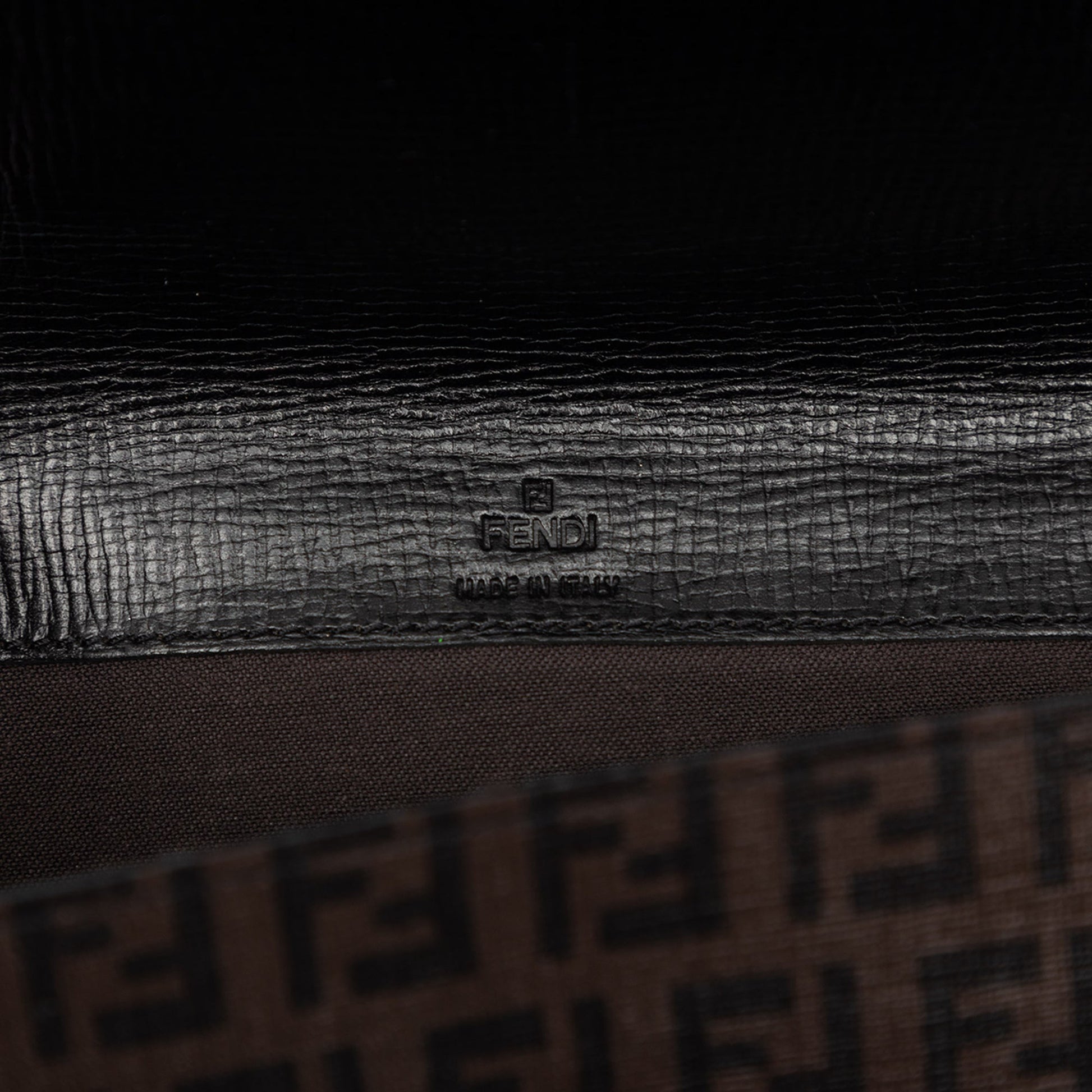 Fendi Zucchino Coated Canvas Flap Belt Bag