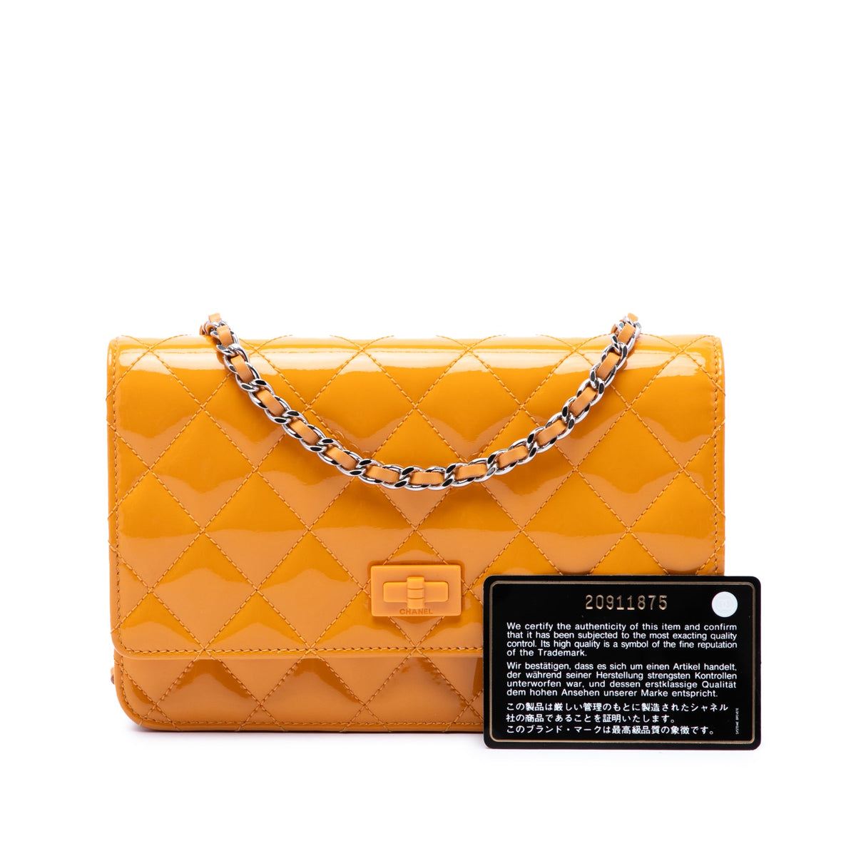 Chanel Quilted Patent Reissue 2.55 Wallet On Chain
