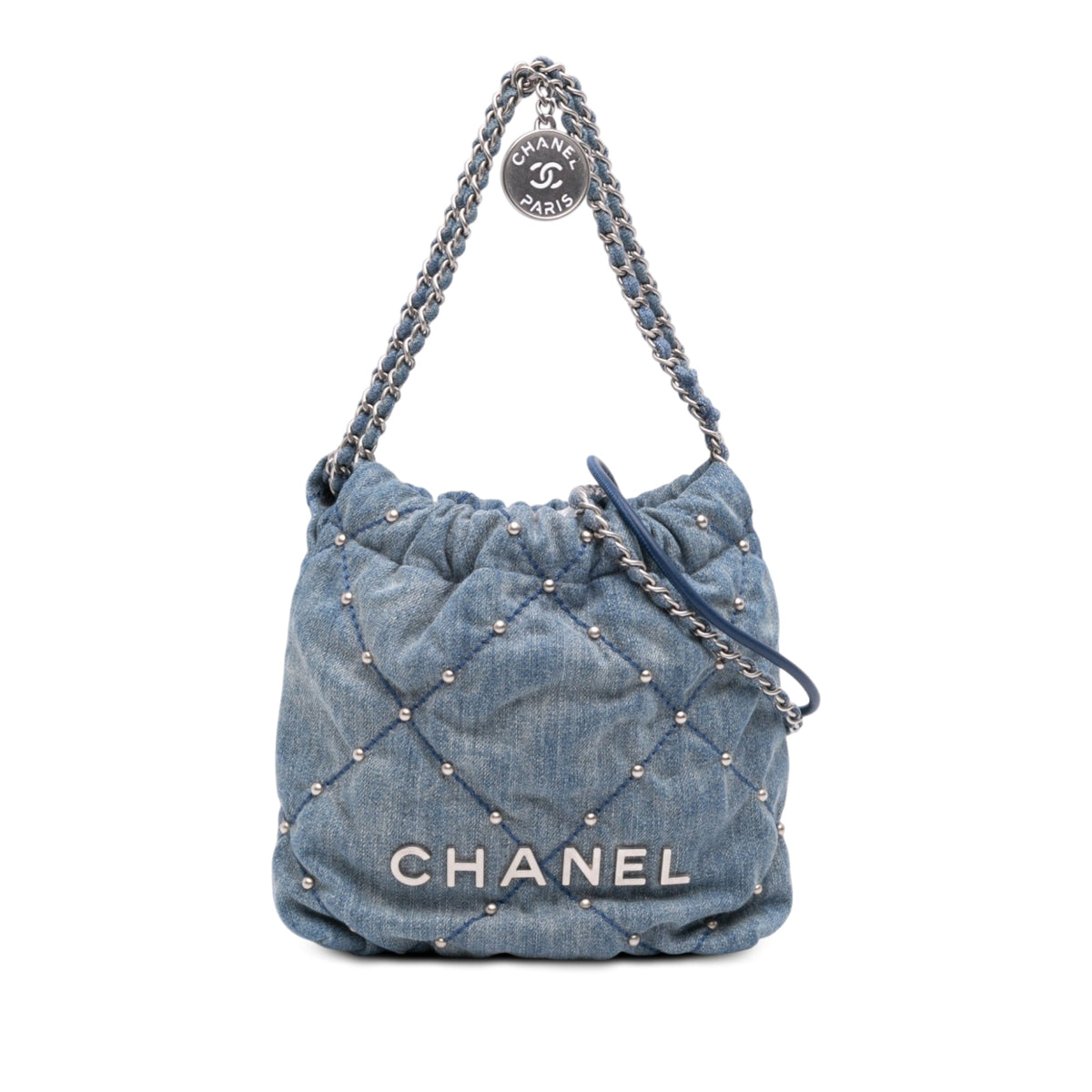 Chanel Mini Denim Studded 22 Handbag