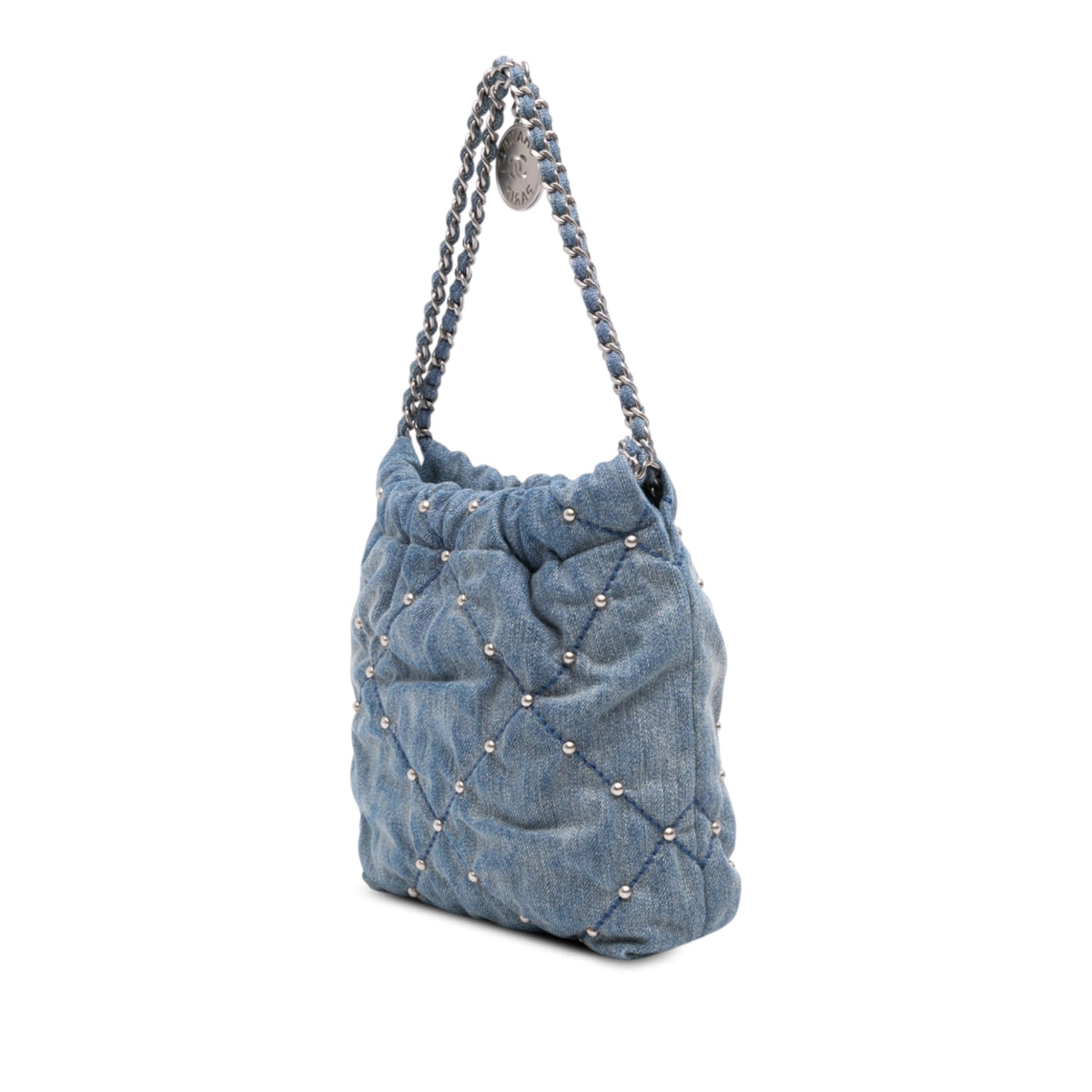 Chanel Mini Denim Studded 22 Handbag