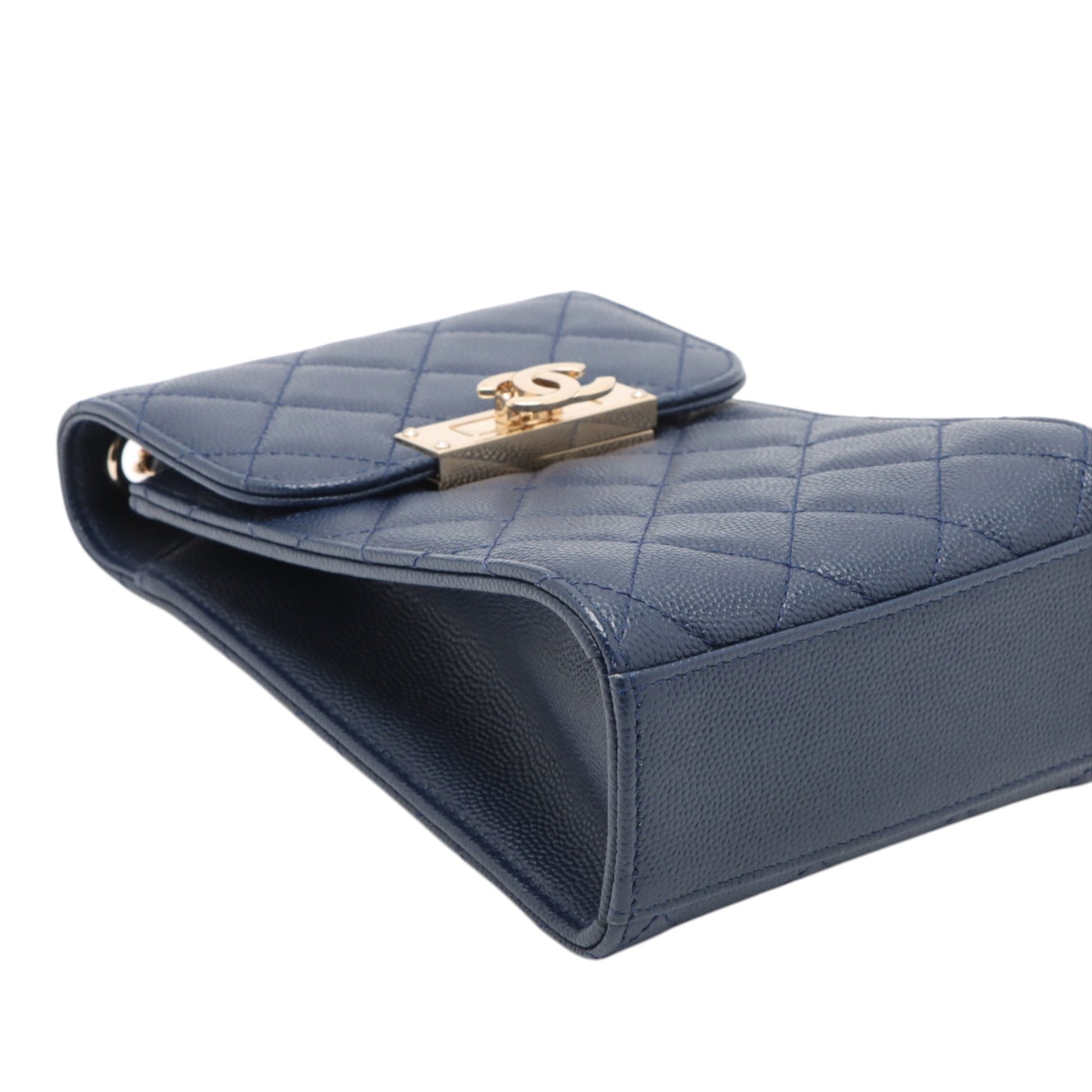 Chanel Quilted Caviar Golden Class Phone Holder