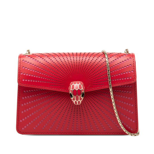 Bvlgari Small Laser Cut Calfskin Serpenti Forever Diamond Blast Sunshine Crossbody