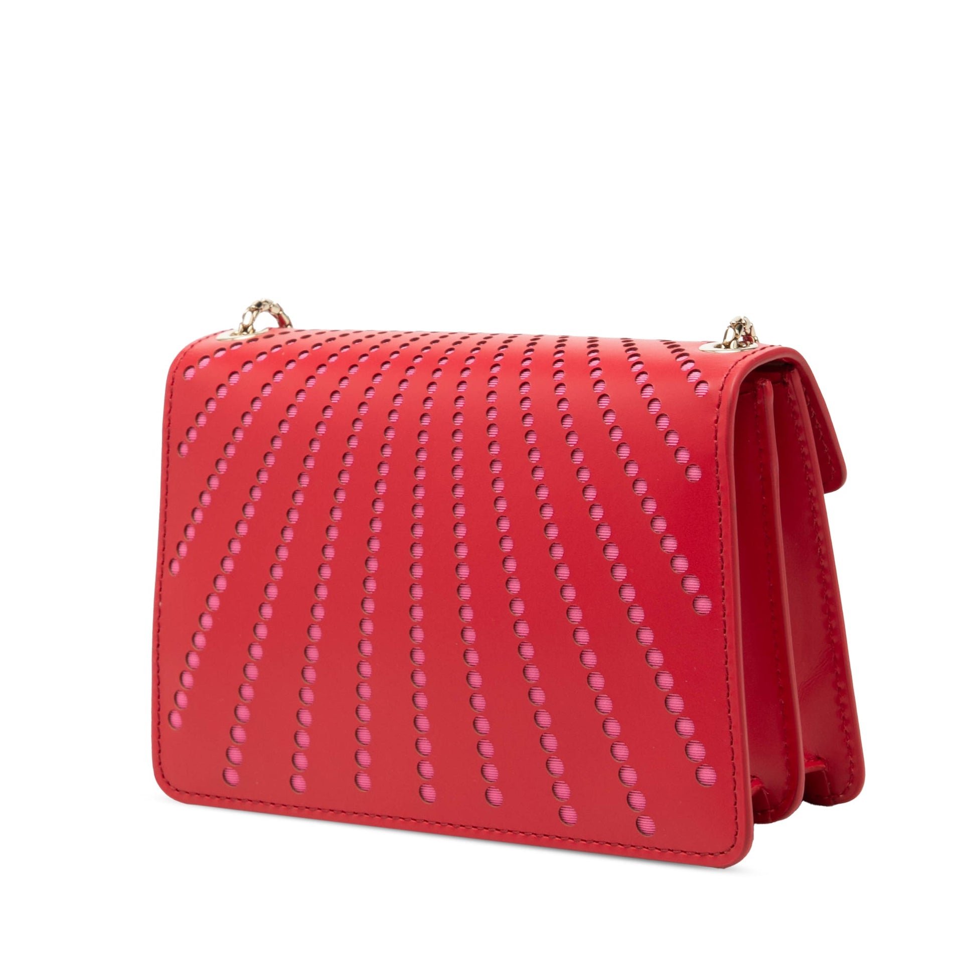 Bvlgari Small Laser Cut Calfskin Serpenti Forever Diamond Blast Sunshine Crossbody