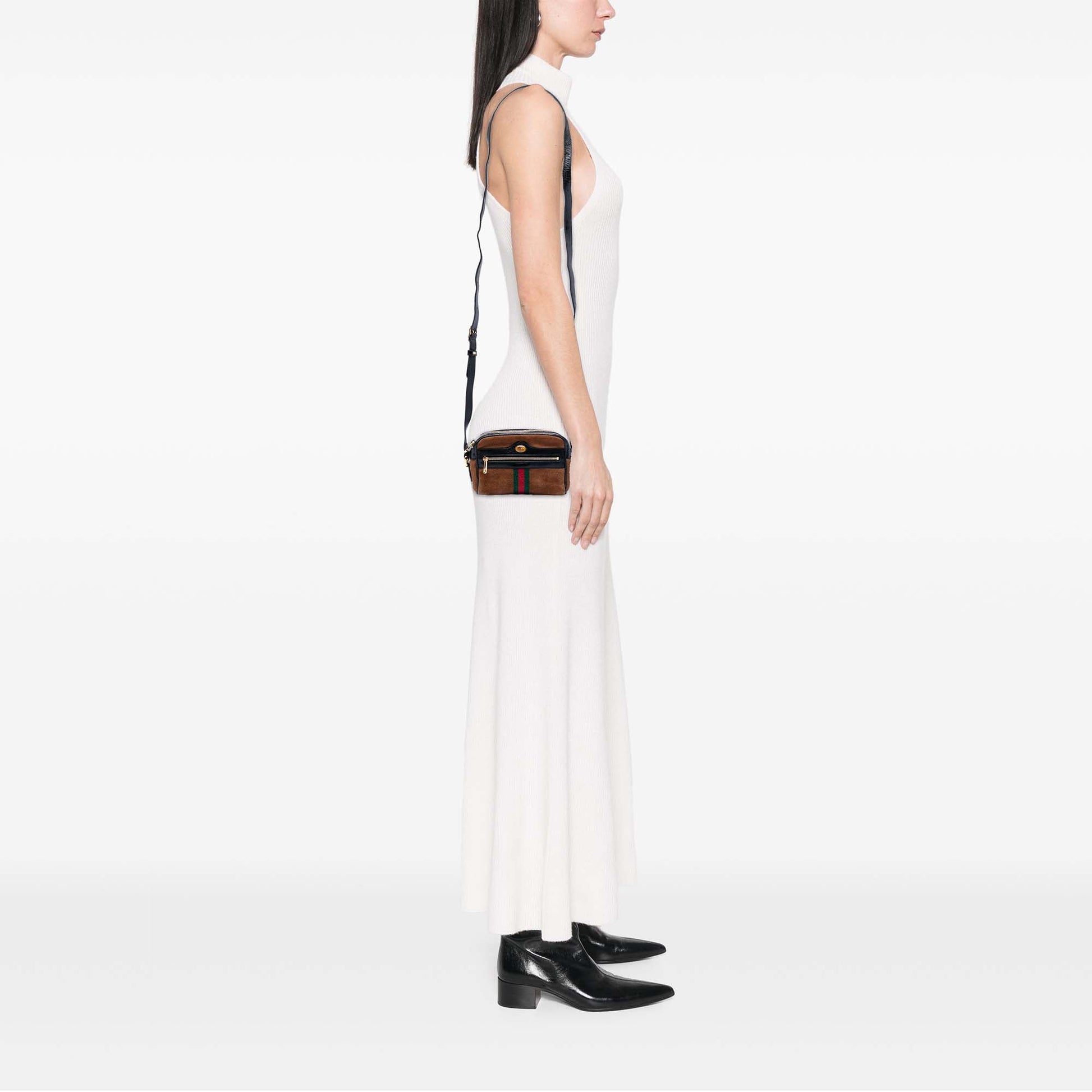 Mini Suede Web Ophidia Crossbody
