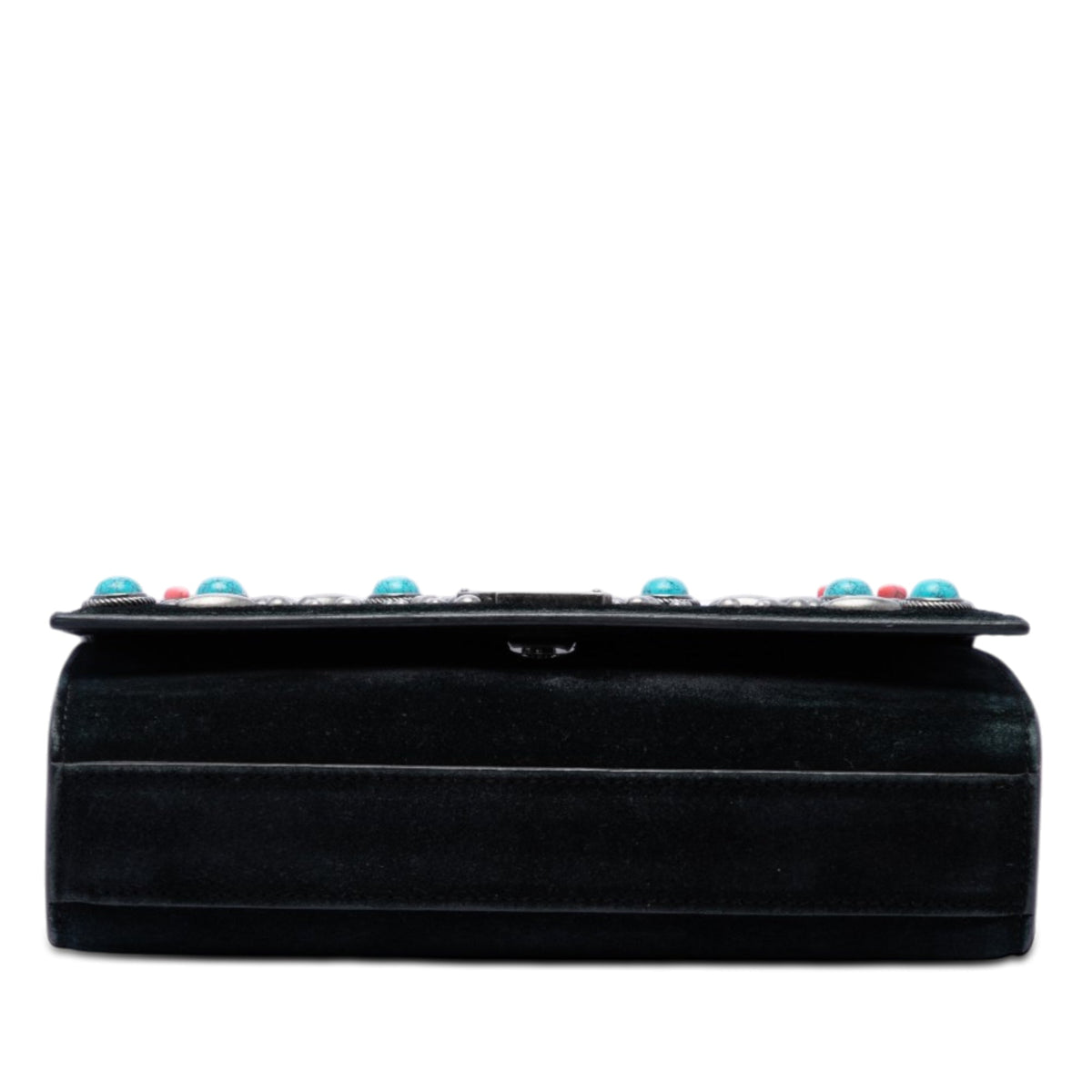 Saint Laurent Small Suede Monogram Stone Studded Kate Crossbody
