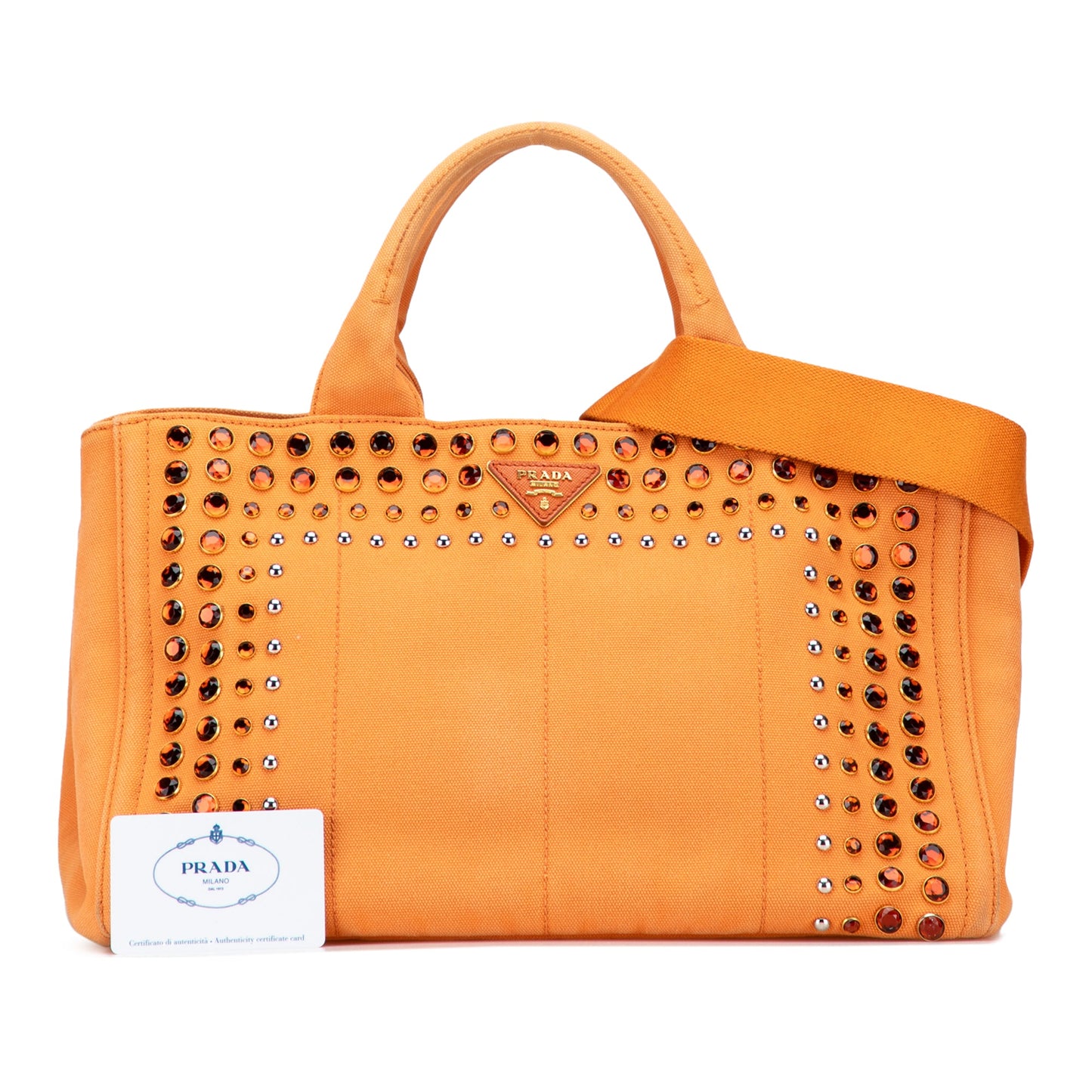 Prada Canvas Canapa Bijoux Satchel