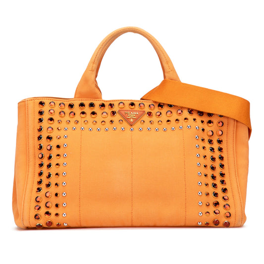 Prada Canvas Canapa Bijoux Satchel