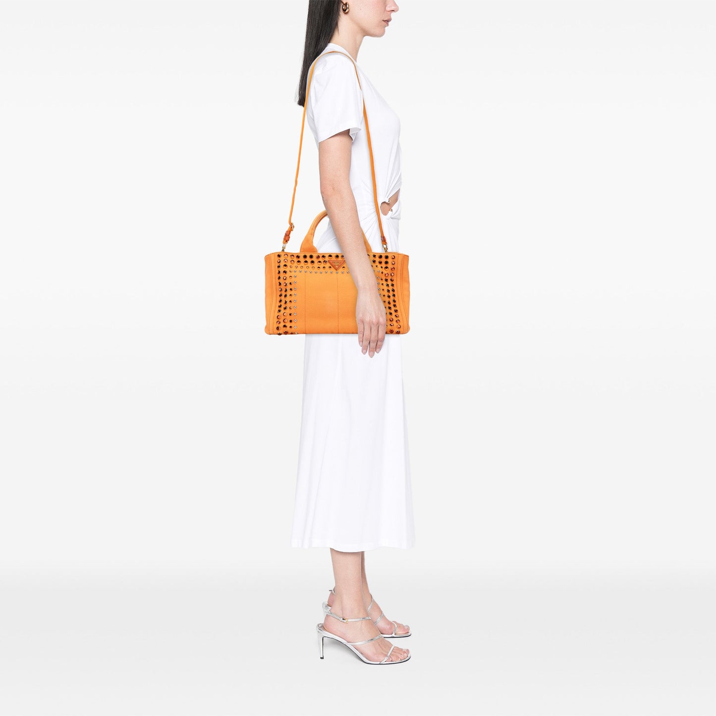 Prada Canvas Canapa Bijoux Satchel