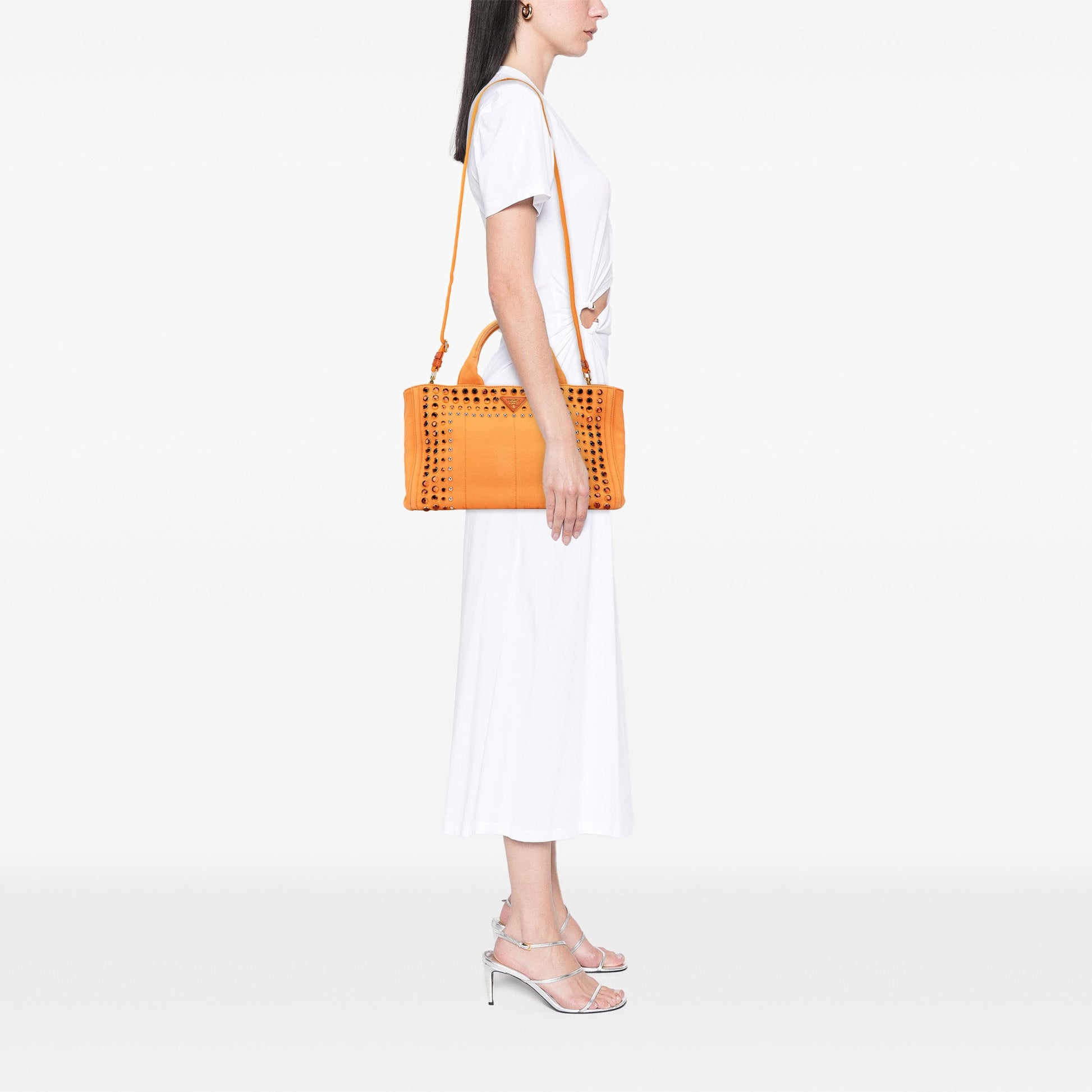 Prada Canvas Canapa Bijoux Satchel