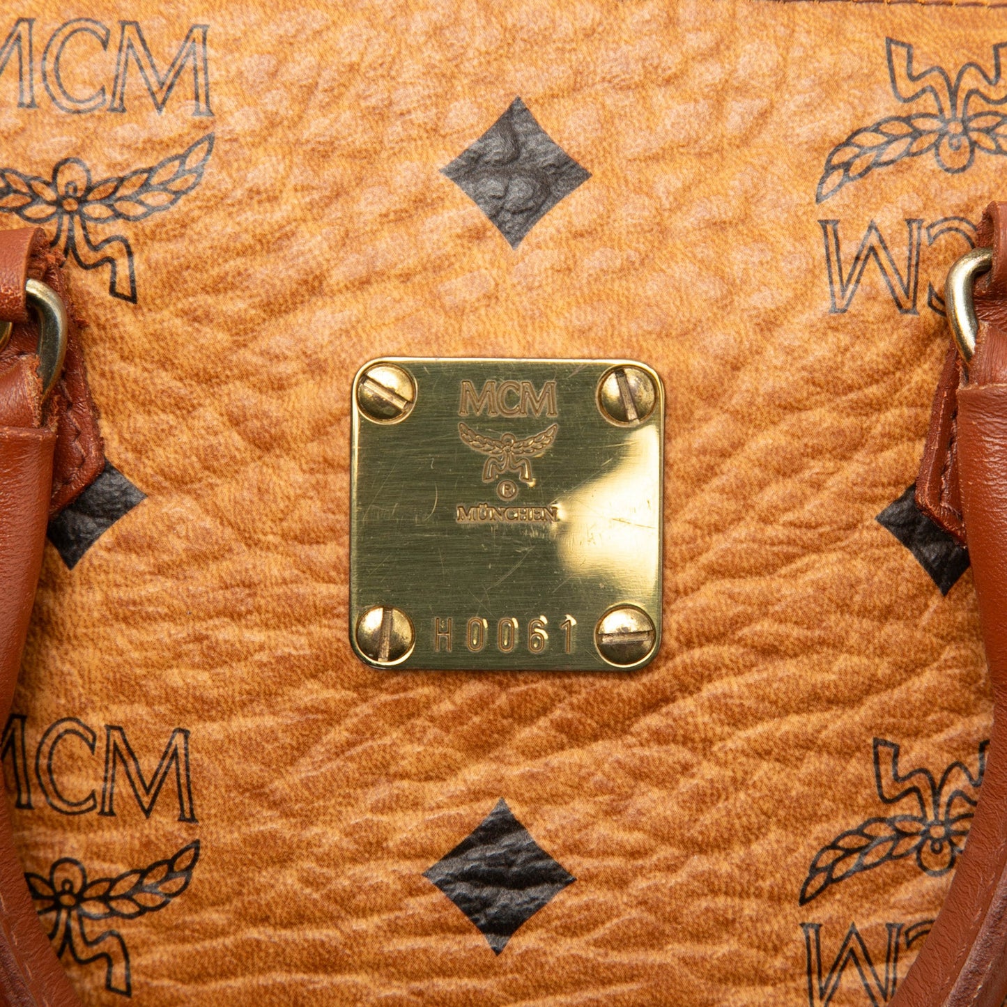 Mini Visetos Coated Canvas Boston Bag