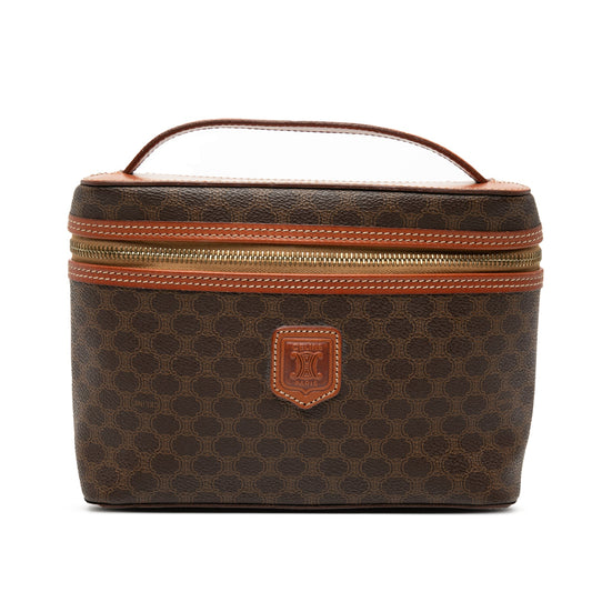 Celine Macadam Coated Canvas Vanity Bag
