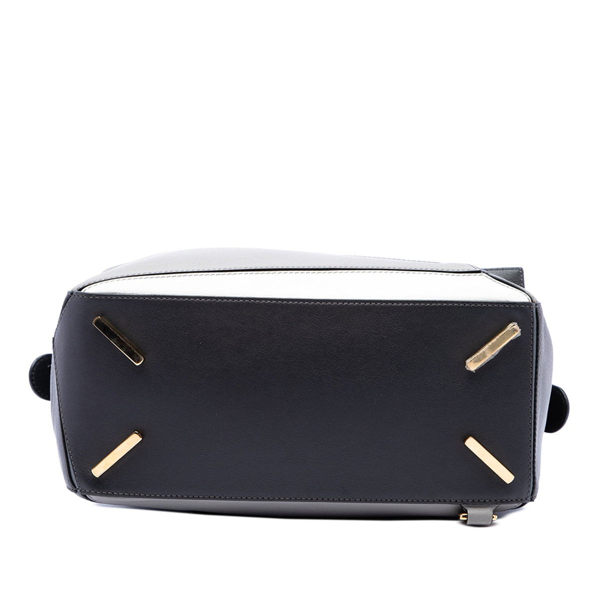 LOEWE Medium Tricolor Calfskin Puzzle Satchel — Gray