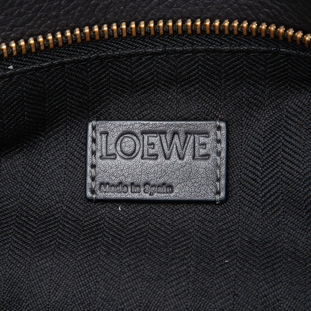 LOEWE Medium Tricolor Calfskin Puzzle Satchel — Gray