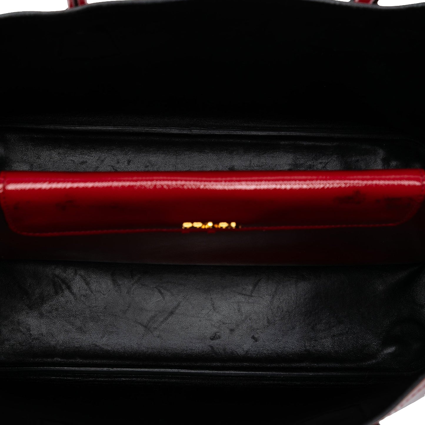Prada Medium Saffiano Vernice Double Satchel
