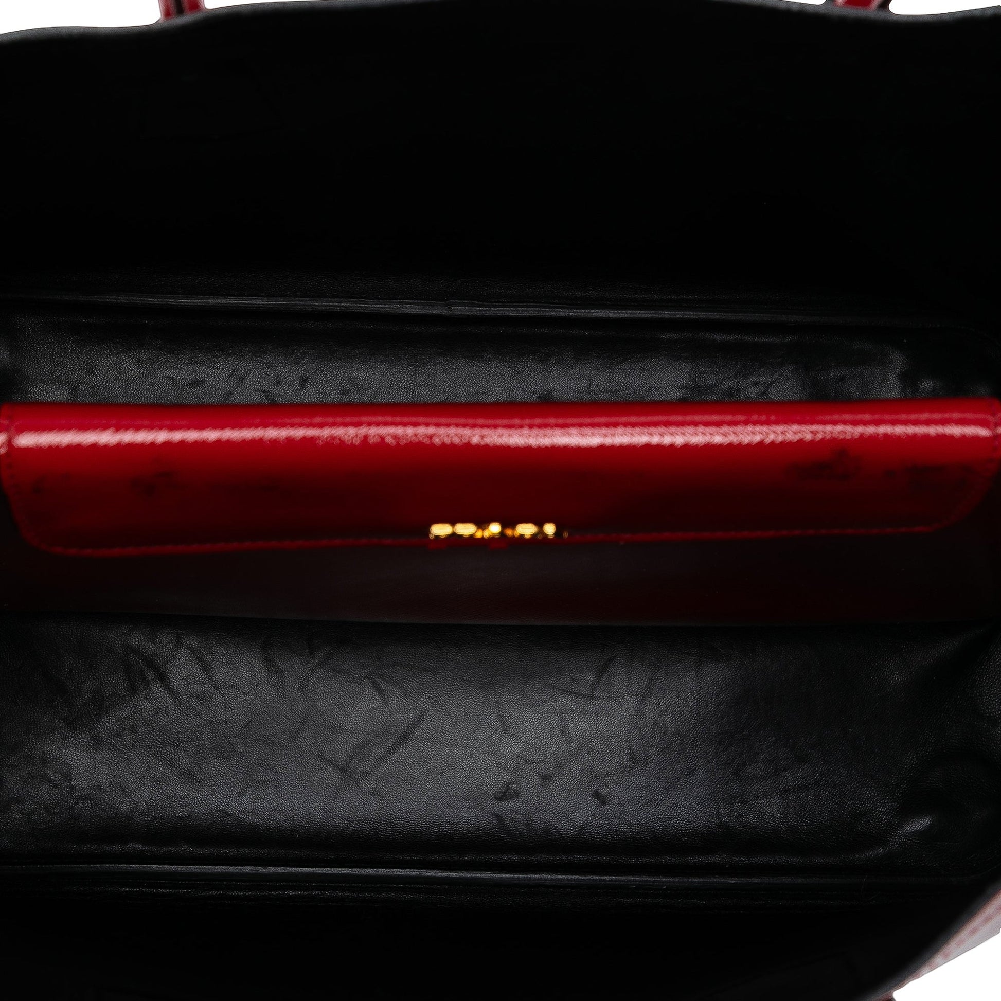 Prada Medium Saffiano Vernice Double Satchel