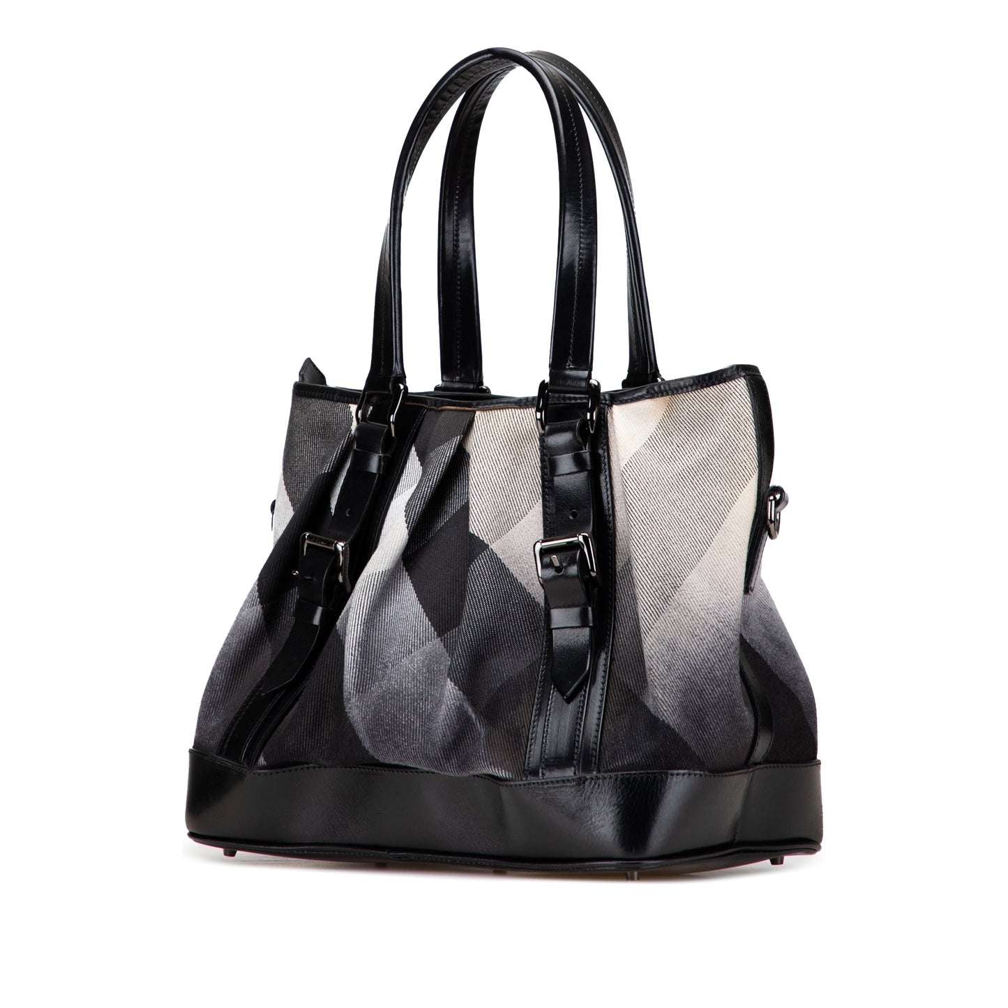Burberry Mega Check Canvas Lowry Satchel