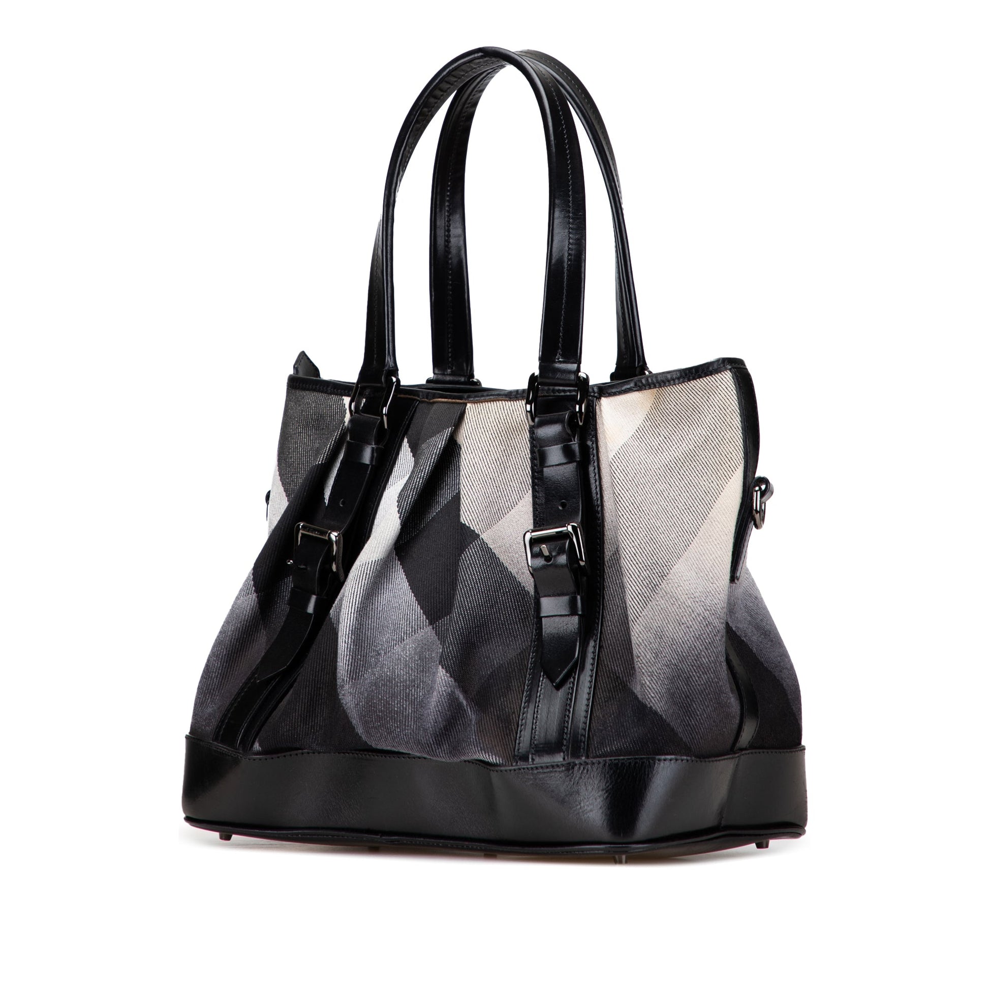 Burberry Mega Check Canvas Lowry Satchel