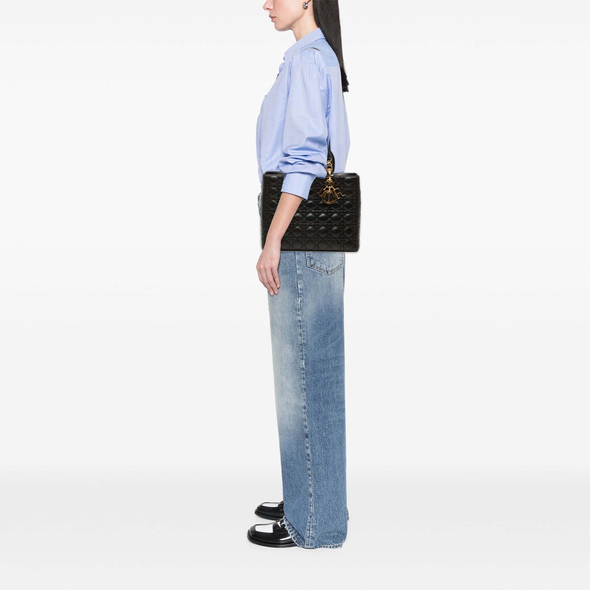 Dior Large Lambskin Cannage Lady Dior