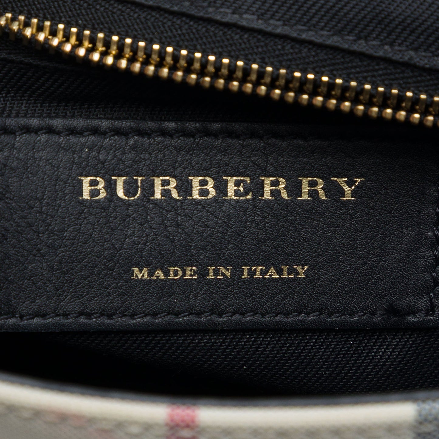 Burberry Small Haymarket Check Nylon and Leather Dickens Crossbody