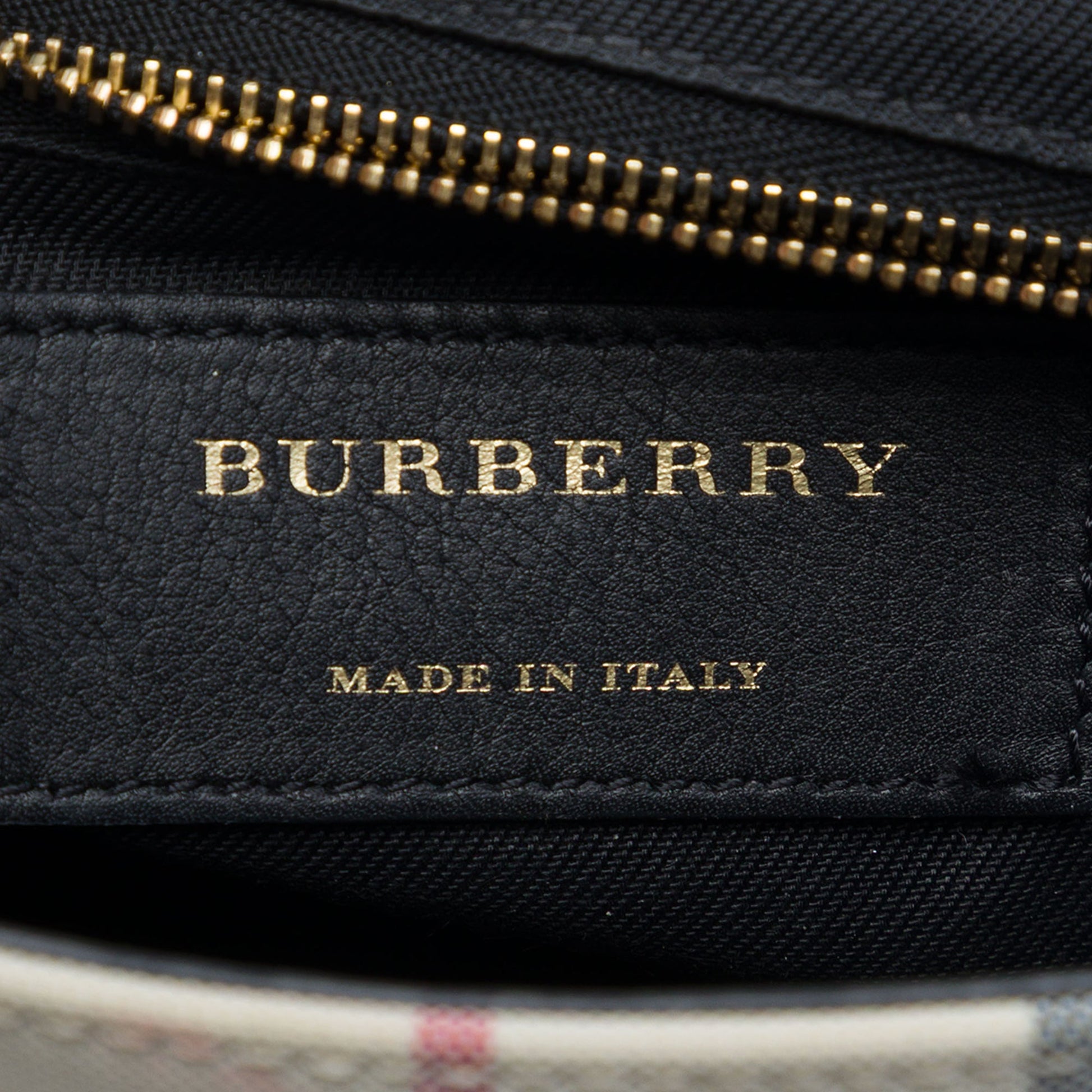 Burberry Small Haymarket Check Nylon and Leather Dickens Crossbody