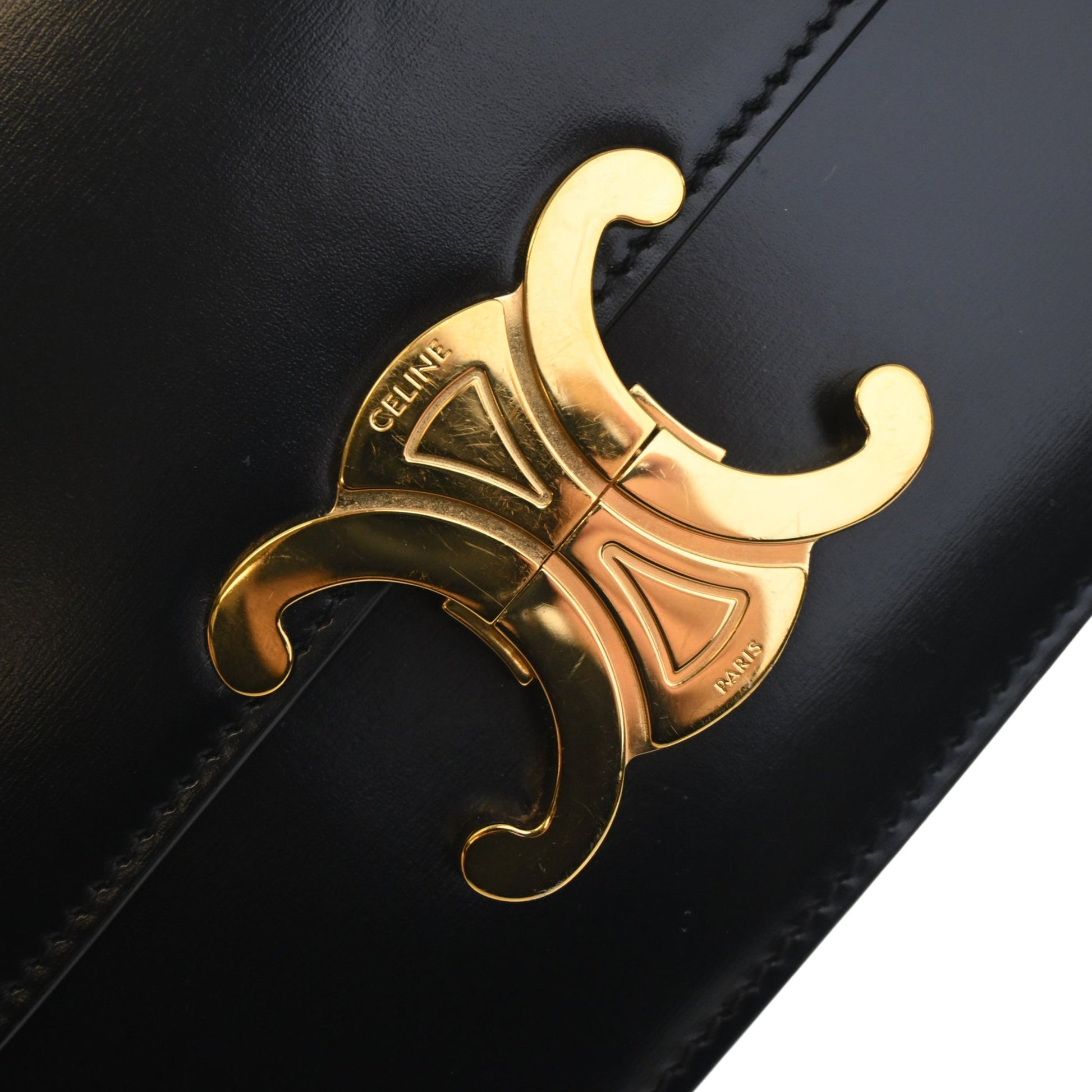 Celine Teen Shiny Calfskin Triomphe Crossbody