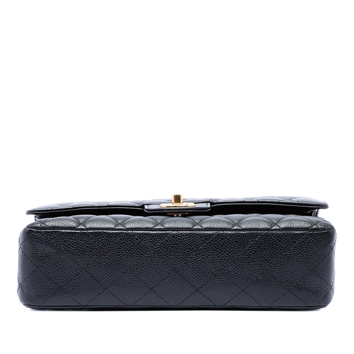 Chanel Medium Classic Caviar Double Flap — Black