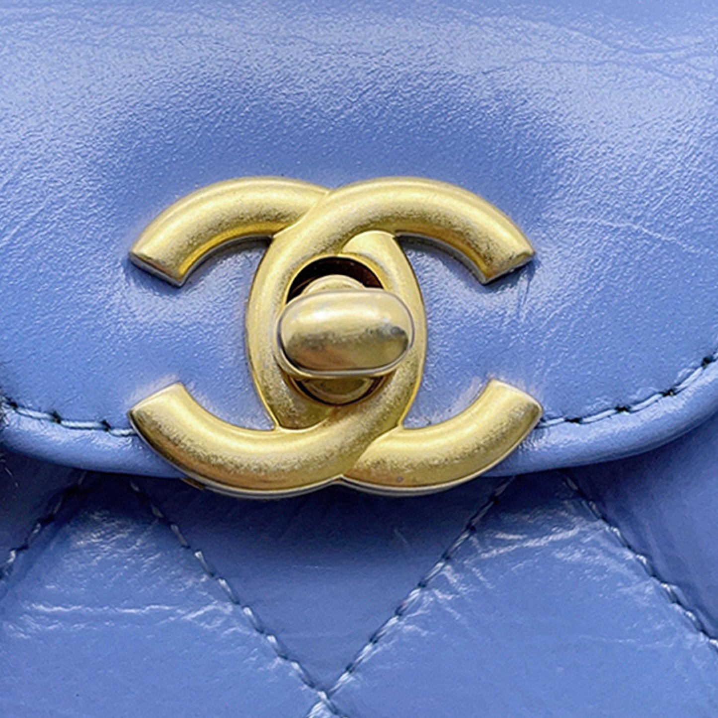 Chanel Mini Nano Aged Calfskin Kelly Shopper Bag