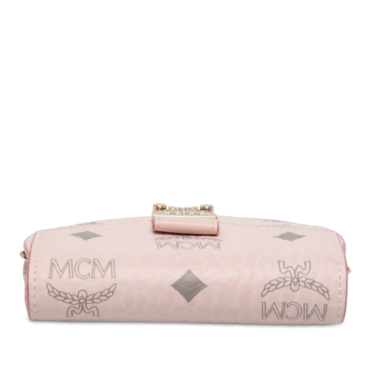 MCM Mini Visetos Coated Canvas Patricia Crossbody — Pink
