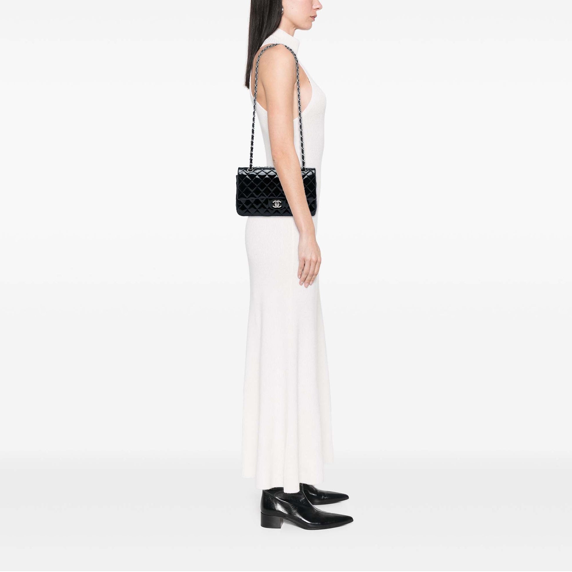 Chanel Medium Classic Patent Double Flap