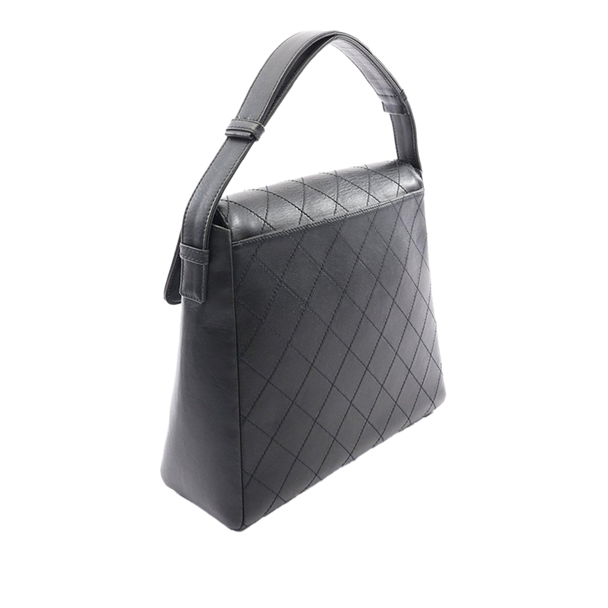 Chanel Quilted Lambskin Kelly So Black Flap