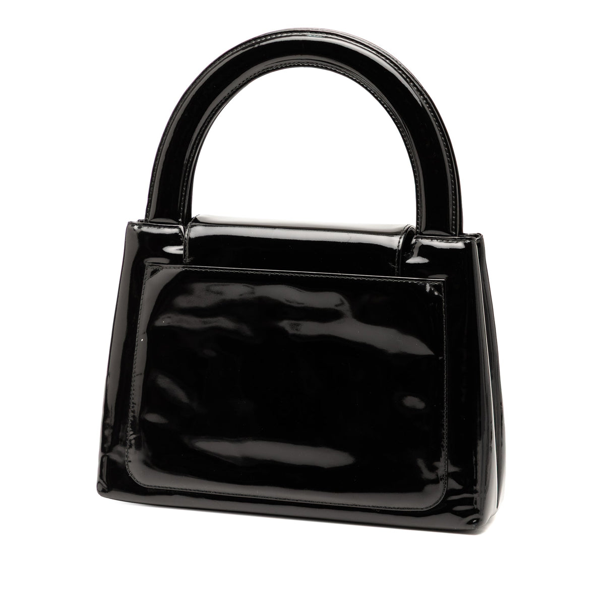 Chanel Patent Kelly Top Handle Flap — Black