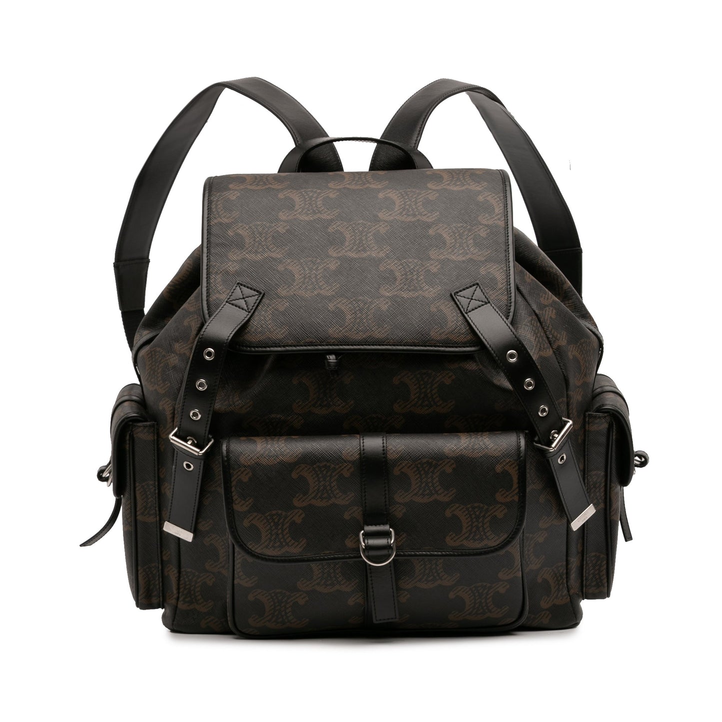 Celine Medium Triomphe Coated Canvas Backpack