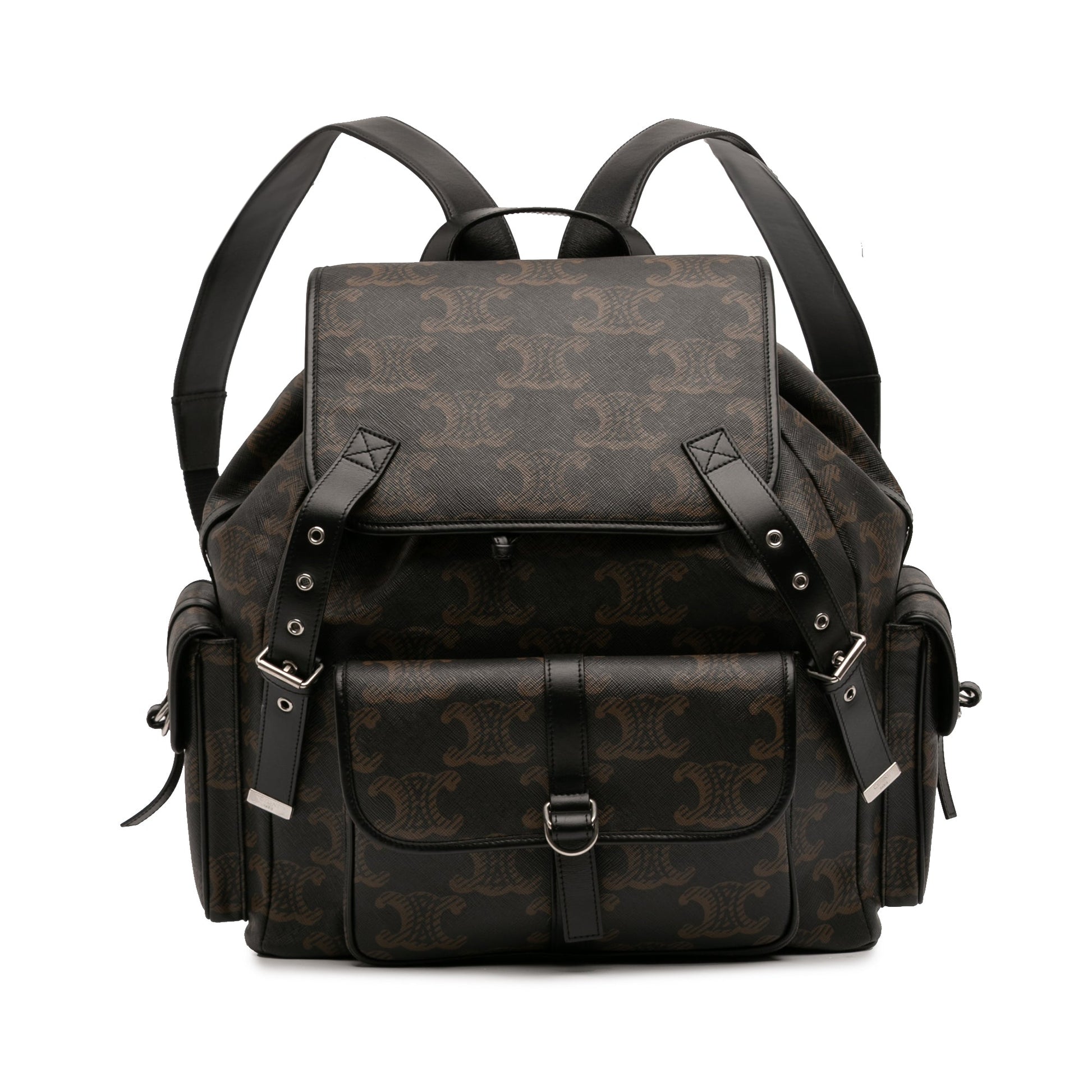 Celine Medium Triomphe Coated Canvas Backpack