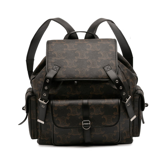 Celine Medium Triomphe Coated Canvas Backpack
