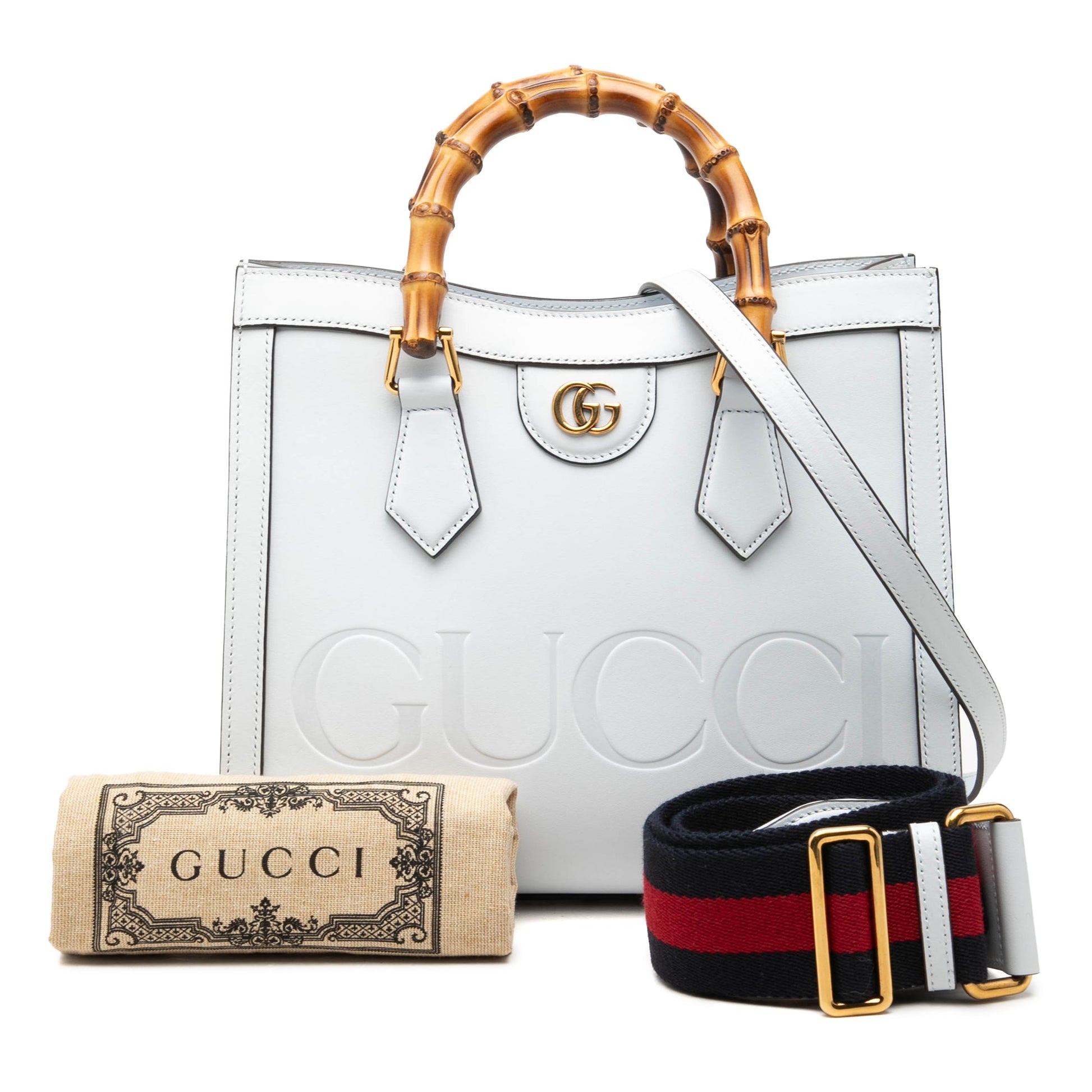 Gucci Medium Calfskin Bamboo Diana Satchel