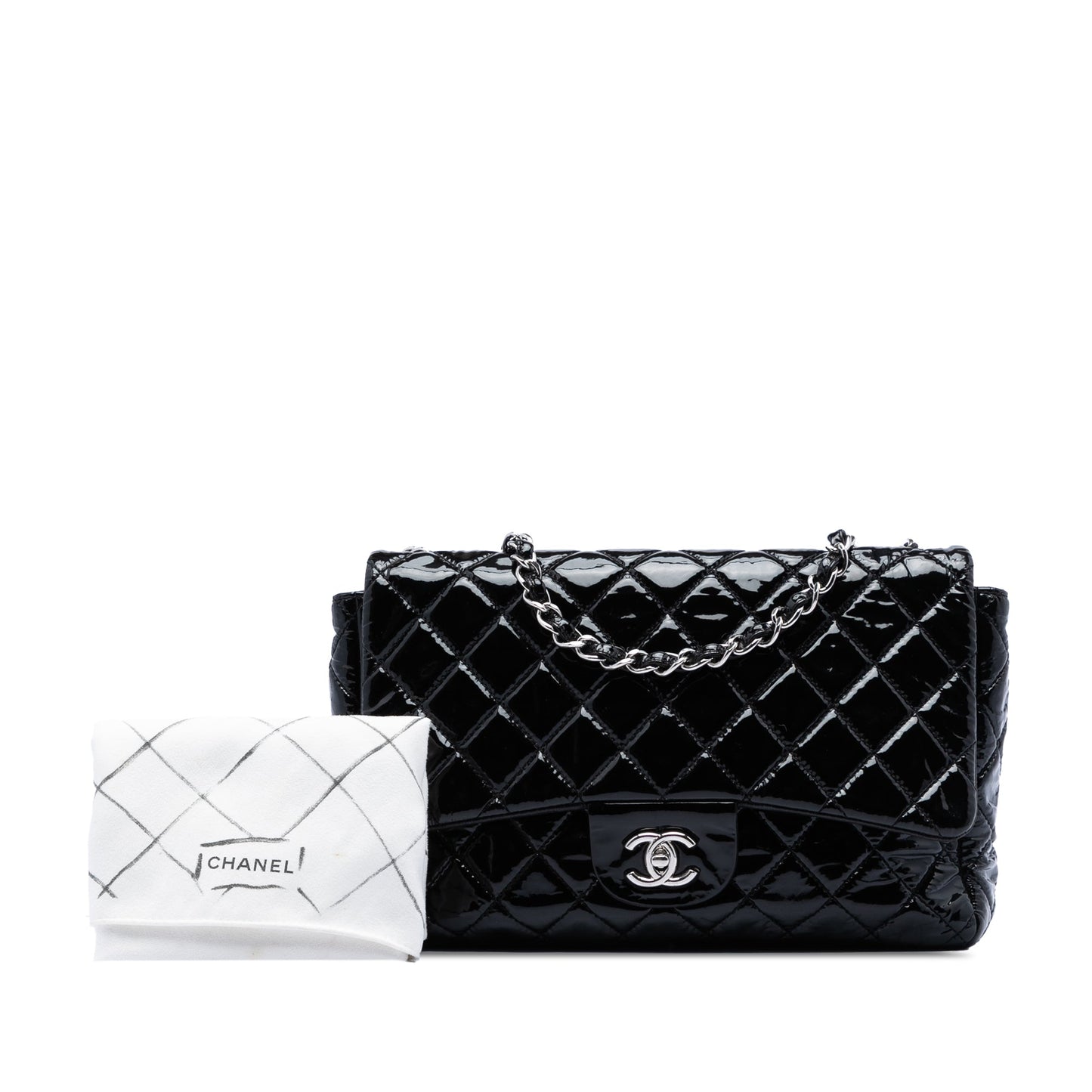 Chanel Jumbo Classic Patent Single Flap