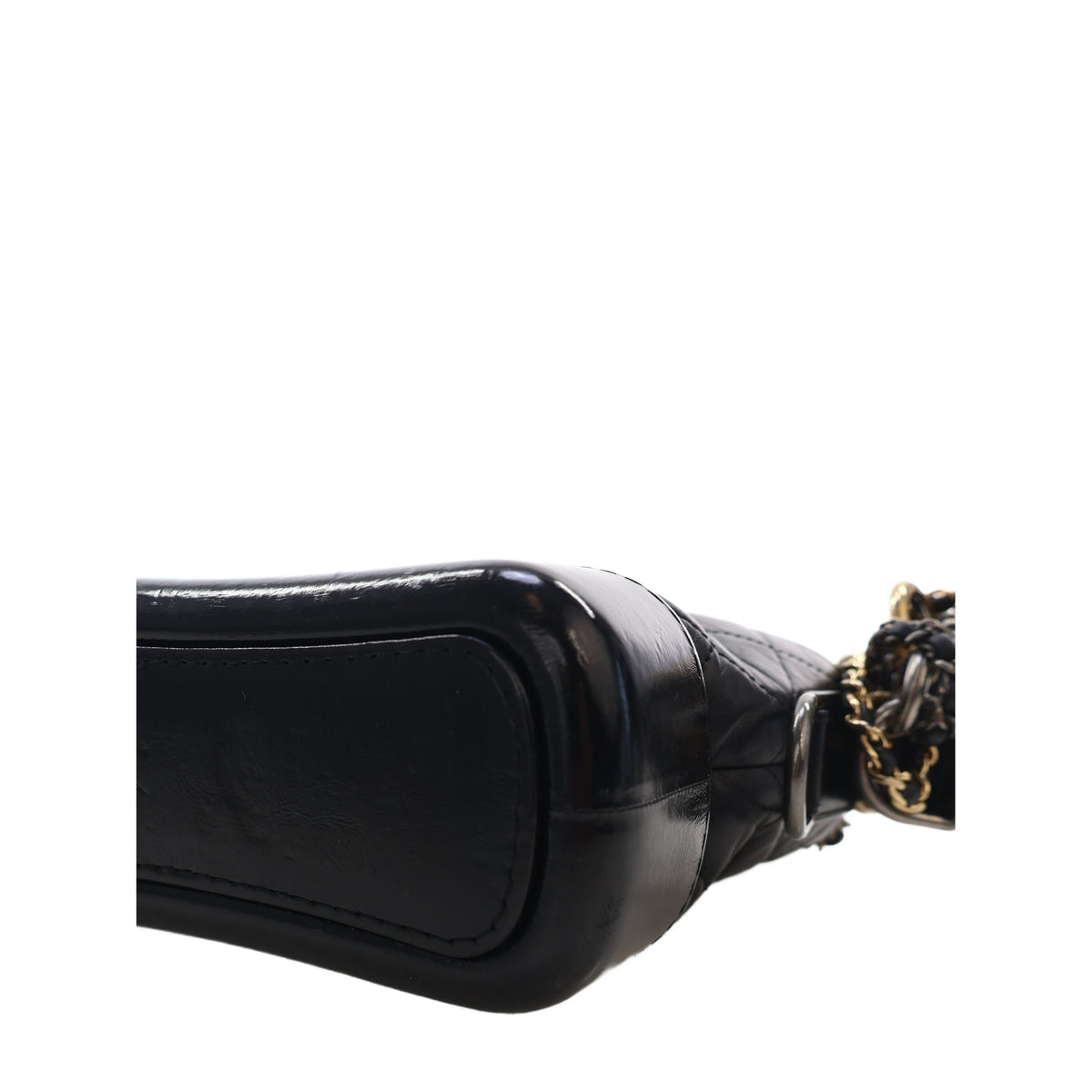 Chanel Small Quilted Aged Calfskin Gabrielle Hobo — Black