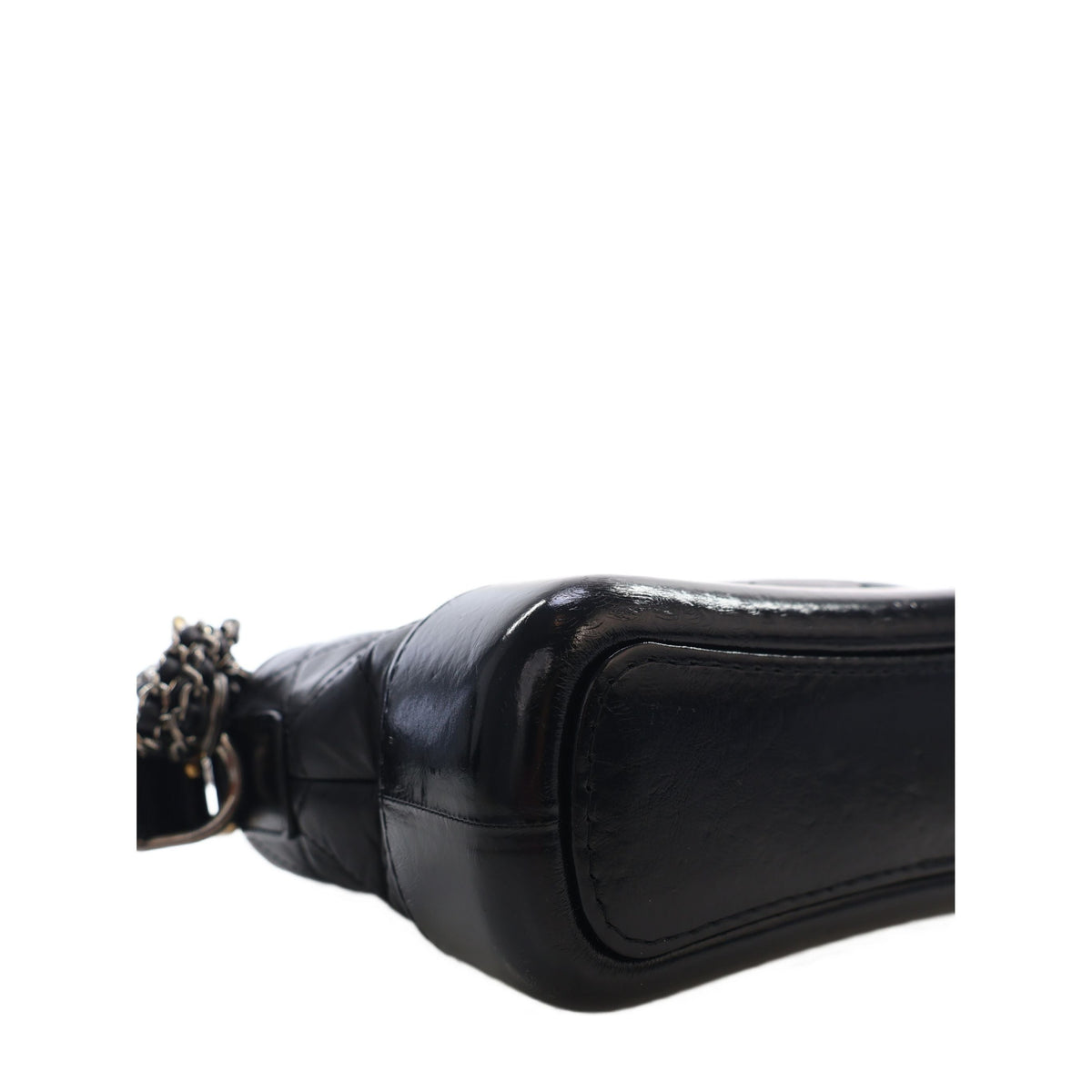 Chanel Small Quilted Aged Calfskin Gabrielle Hobo — Black