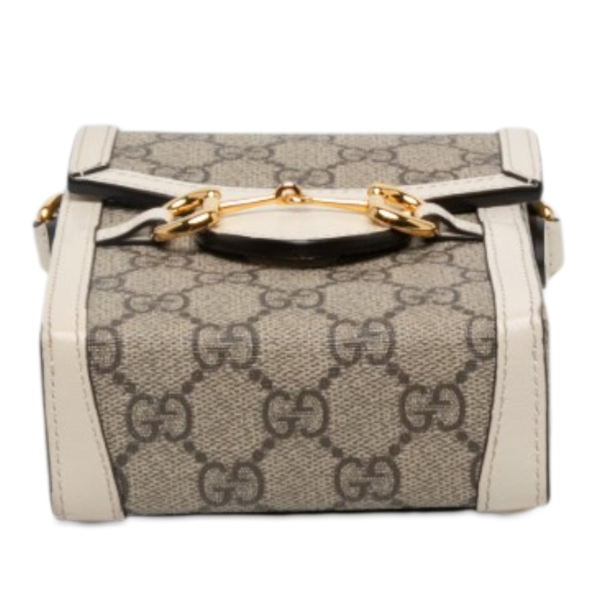 Gucci Mini GG Supreme Horsebit 1955 Crossbody — Beige