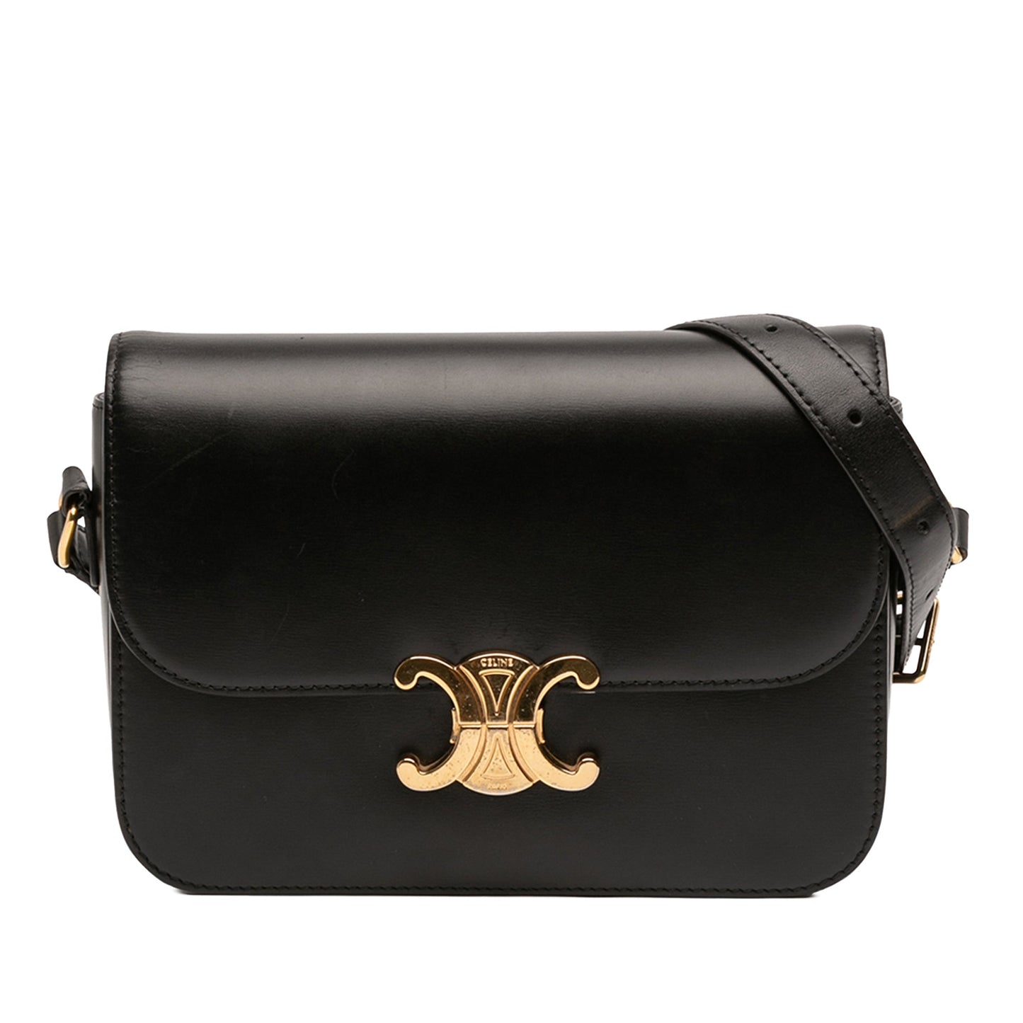 Celine Classique Shiny Calfskin Triomphe Crossbody