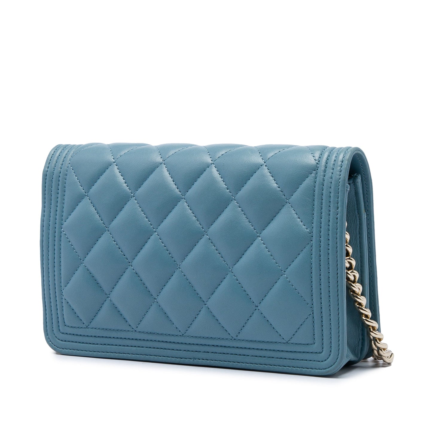 Chanel Quilted Lambskin Boy Wallet On Chain