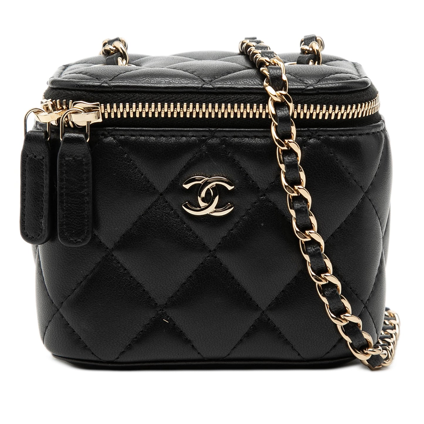 Chanel Mini Quilted Lambskin Vanity Case with Chain