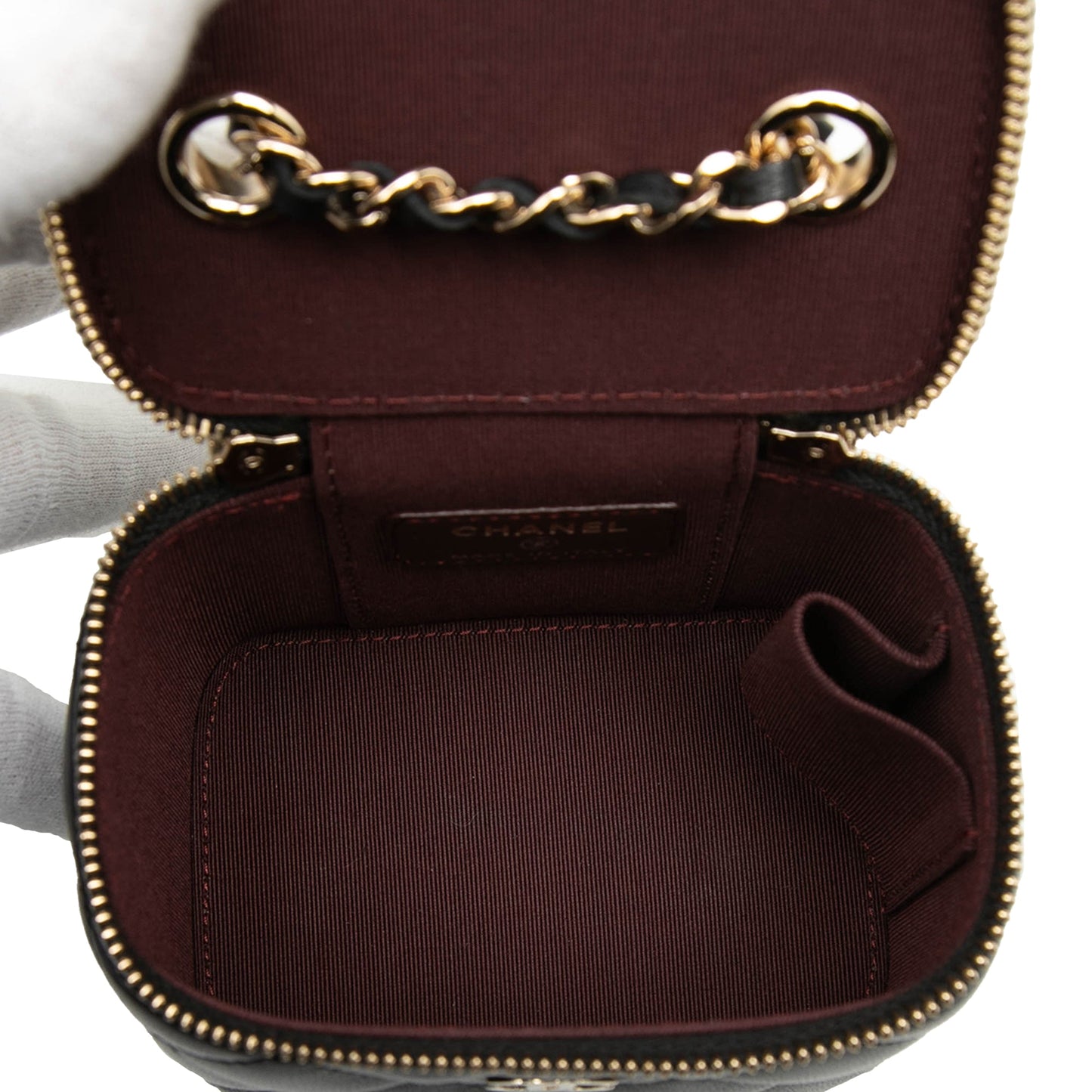 Chanel Mini Quilted Lambskin Vanity Case with Chain