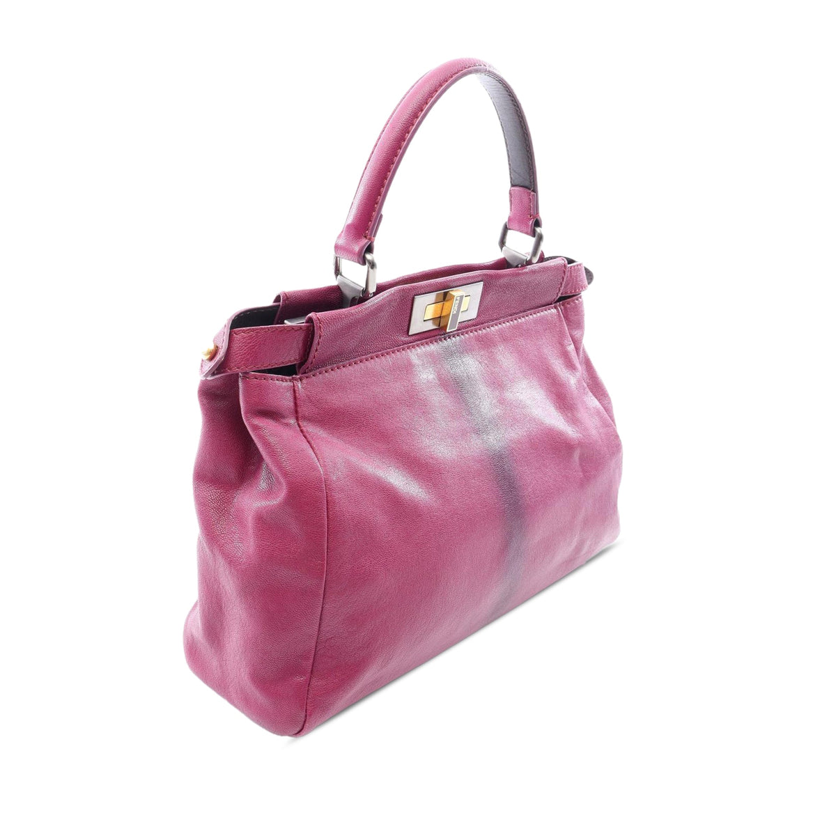 Fendi Medium Goatskin Peekaboo Satchel — Purple